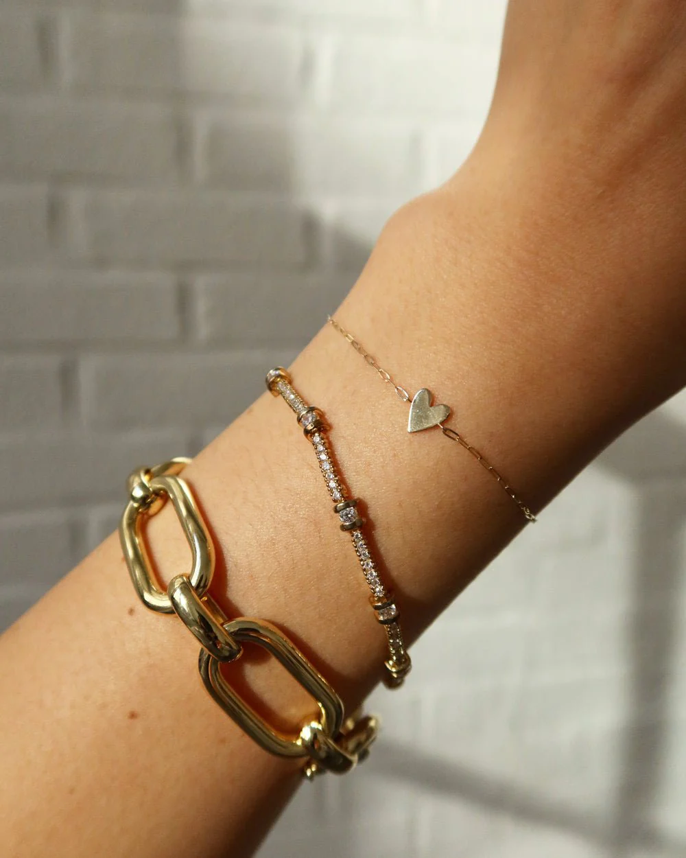 LENOX 14K HEART LINK BRACELET - Image 3