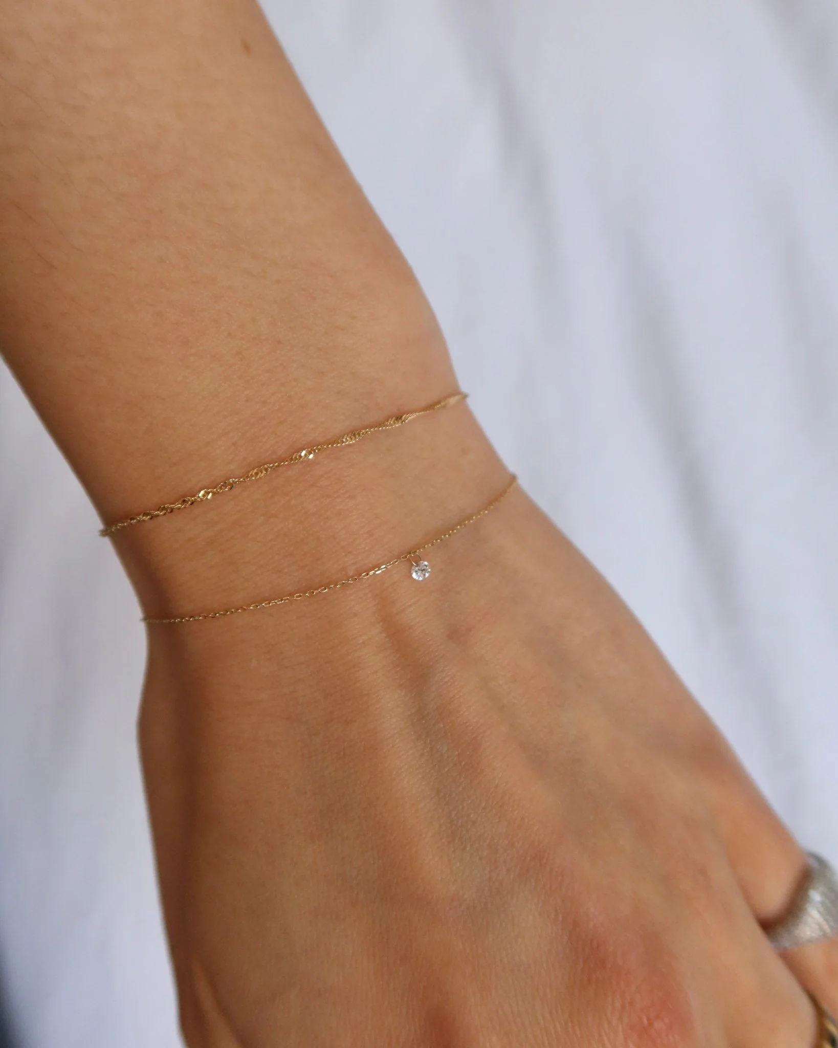 SANTORINI 14K GOLD TWIST CHAIN BRACELET - Image 5