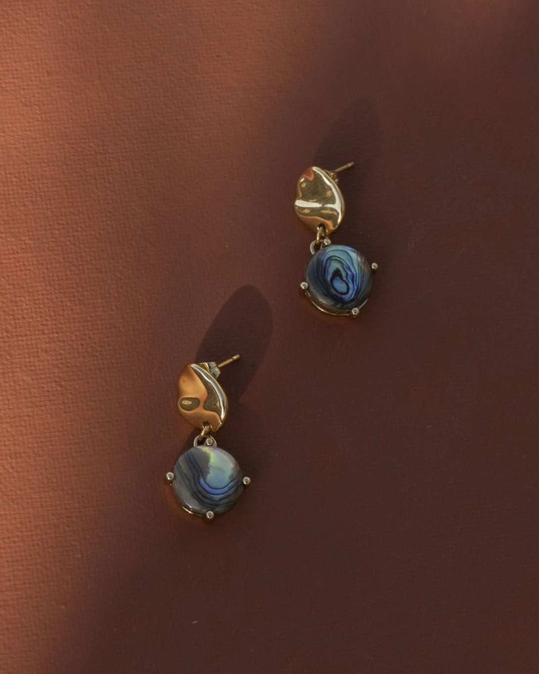AVERY ABALONE SHELL DROP EARRINGS - Image 3