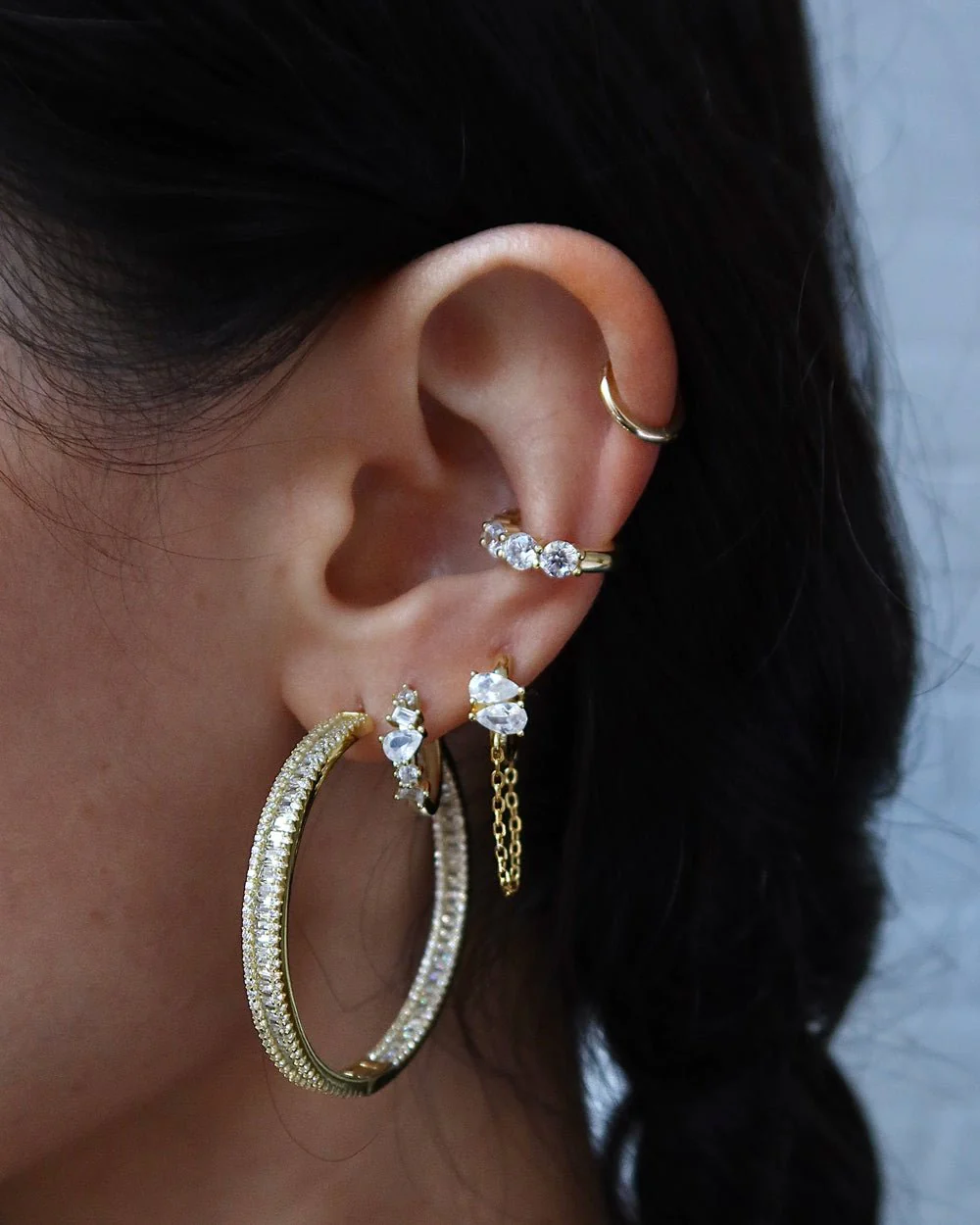 ALLEGRA MEDIUM BAGUETTE HOOPS - Image 4