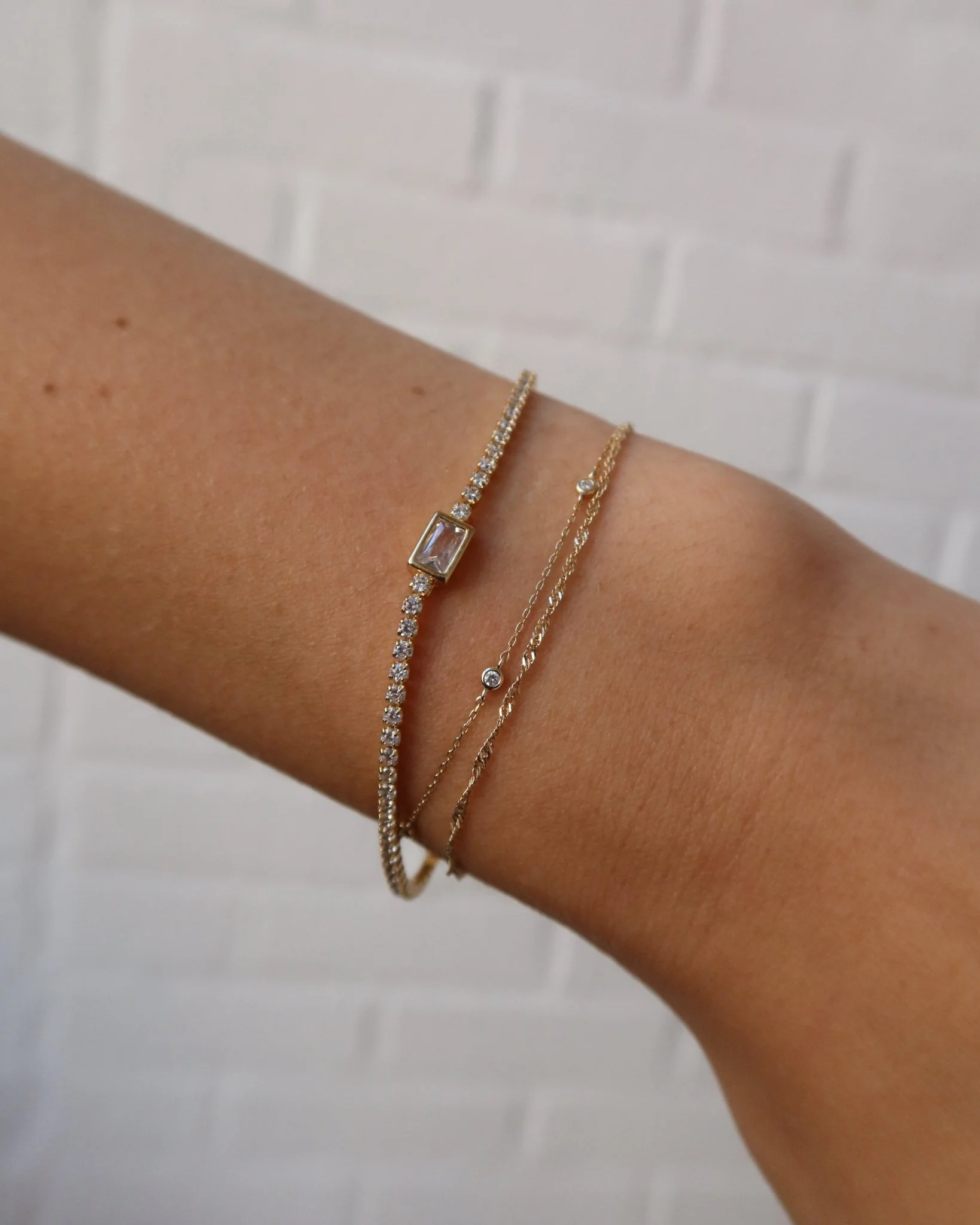 JORDAN BEZEL BAGUETTE TENNIS BRACELET - Image 3