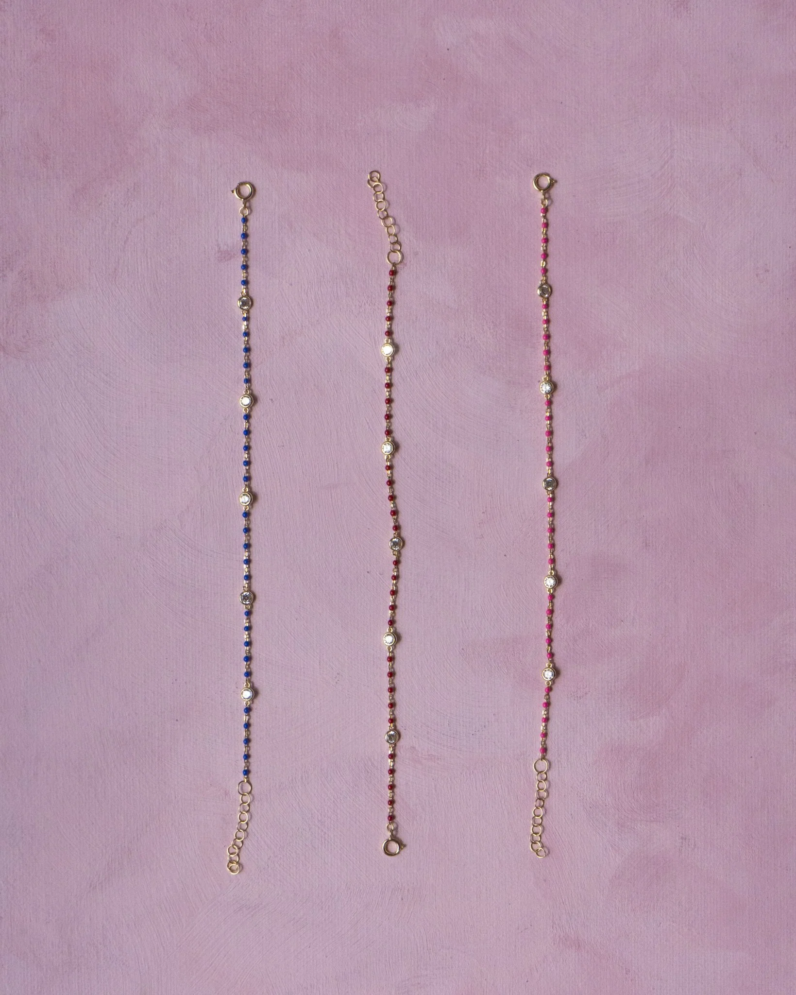 YAEL CZ ENAMEL BRACELET (RED) - Image 7