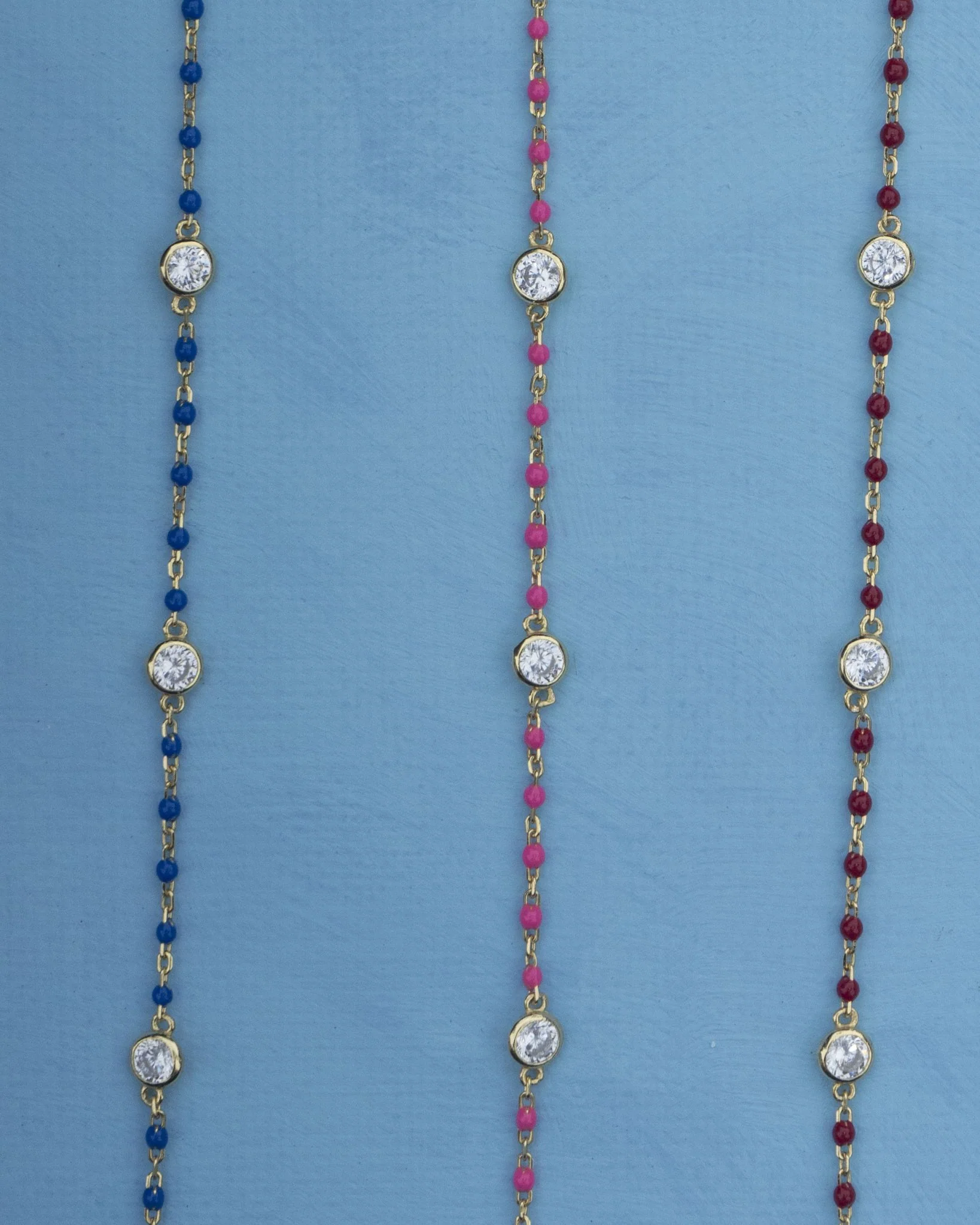 YAEL CZ ENAMEL BRACELET (BLUE) - Image 4