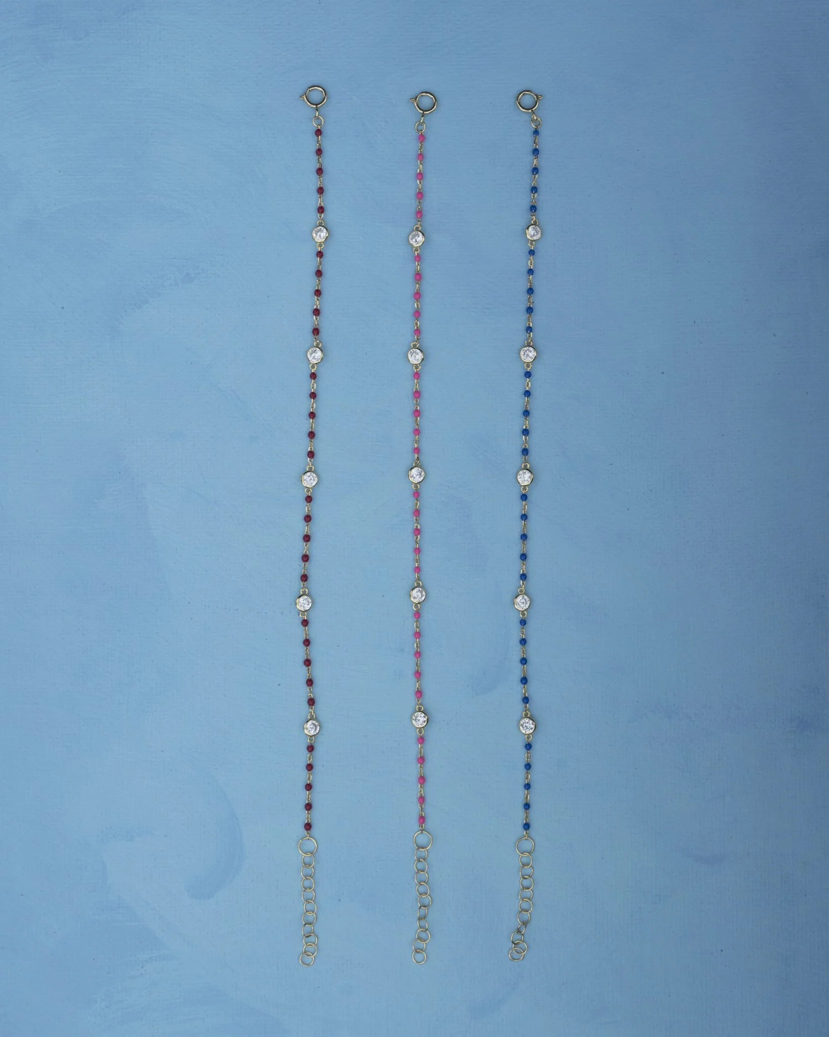 YAEL CZ ENAMEL BRACELET (BLUE) - Image 9