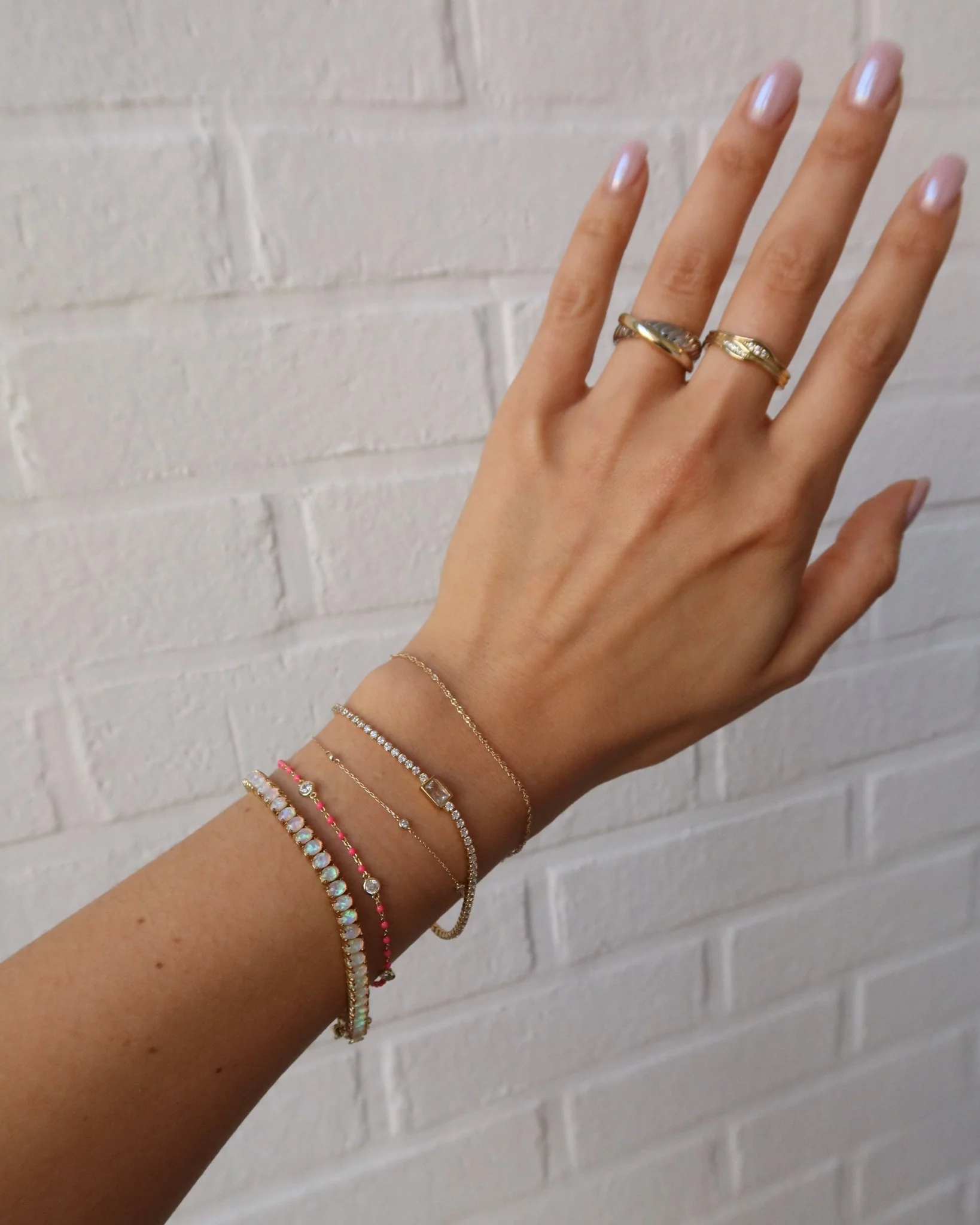 YAEL CZ ENAMEL BRACELET (PINK) - Image 6