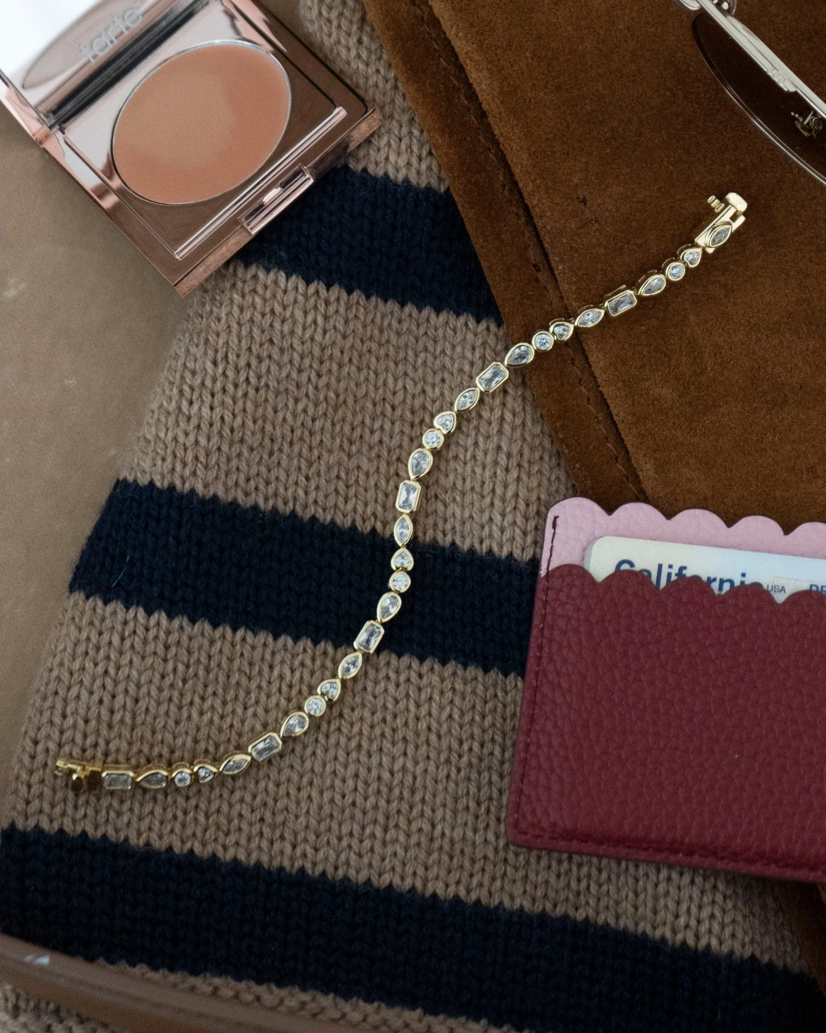 CHLOE MIXED STONE BEZEL TENNIS BRACELET