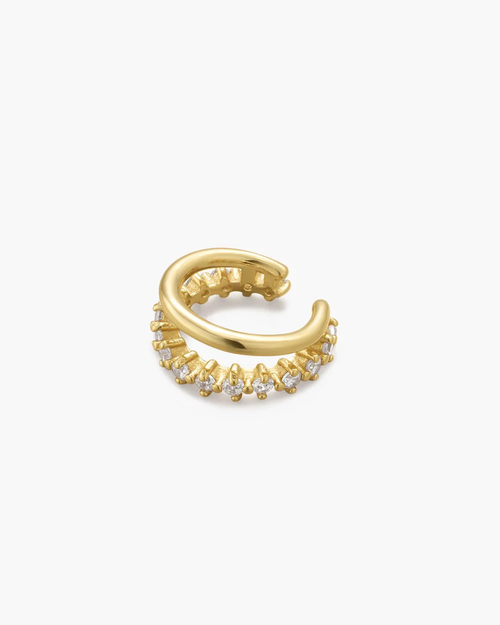 BIRDIE PAVÉ & GOLD DOUBLE EAR CUFF - Image 7