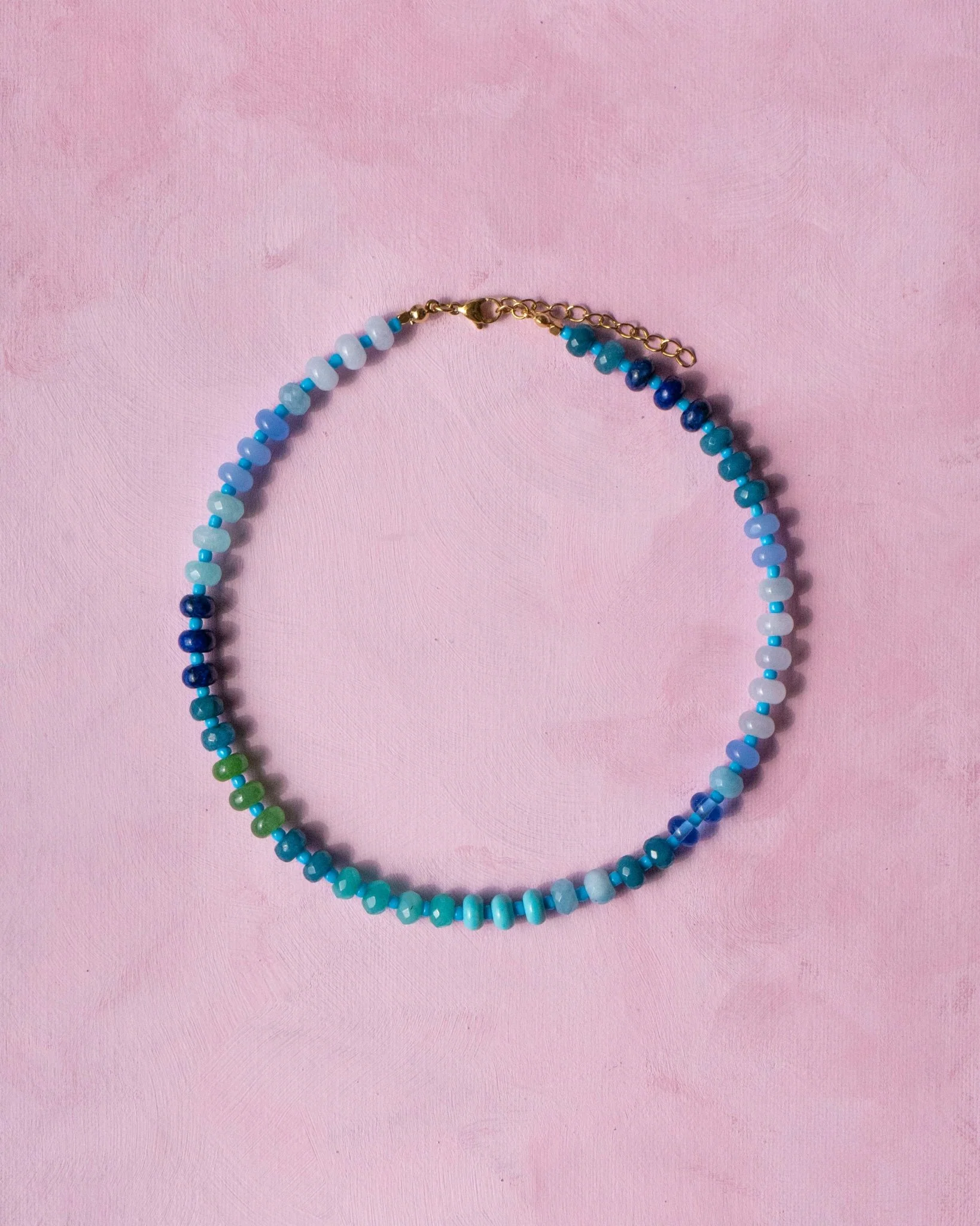BLUEBERRY TWIST CANDY BEADED NECKLACE - Image 2