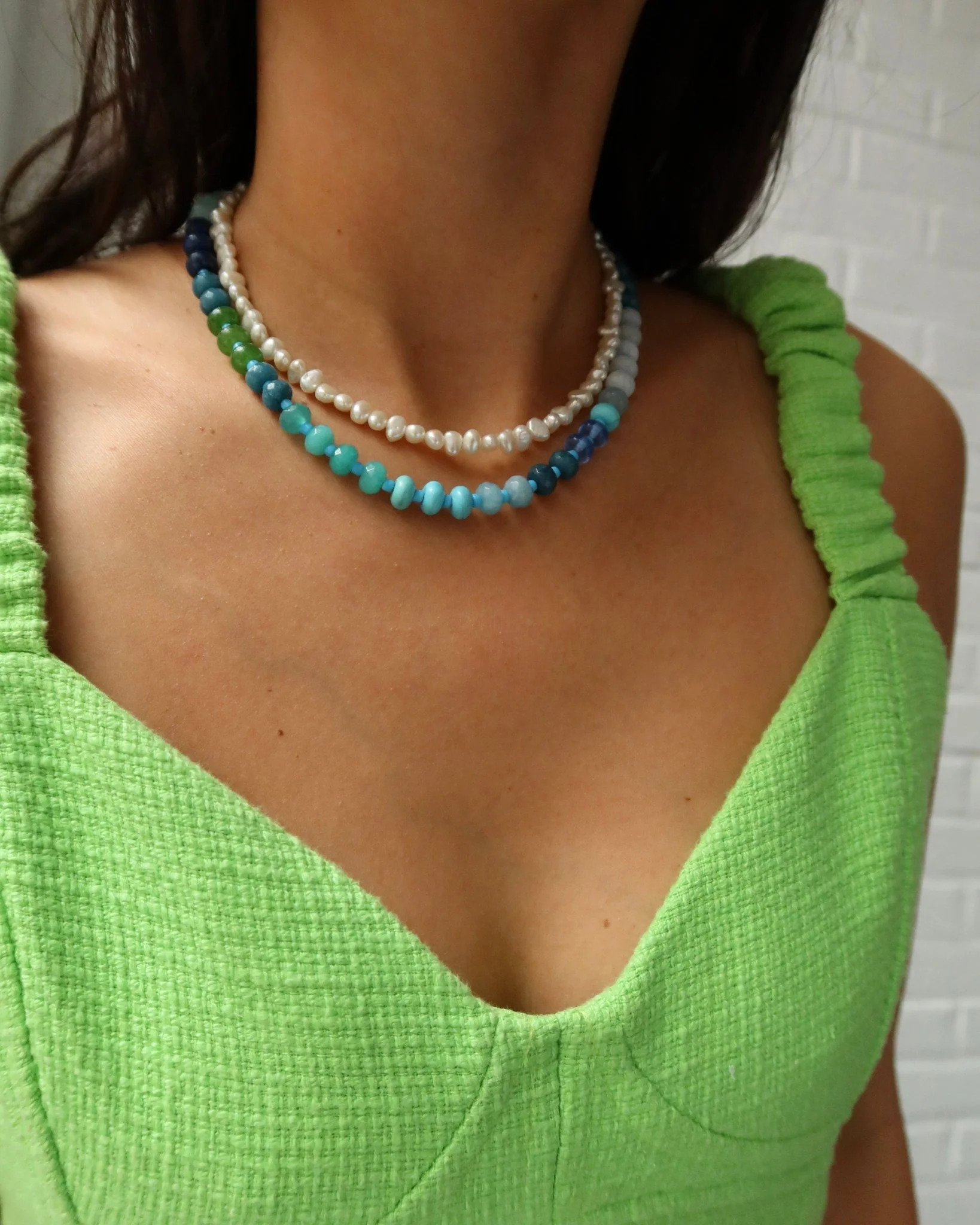 BLUEBERRY TWIST CANDY BEADED NECKLACE - Image 5
