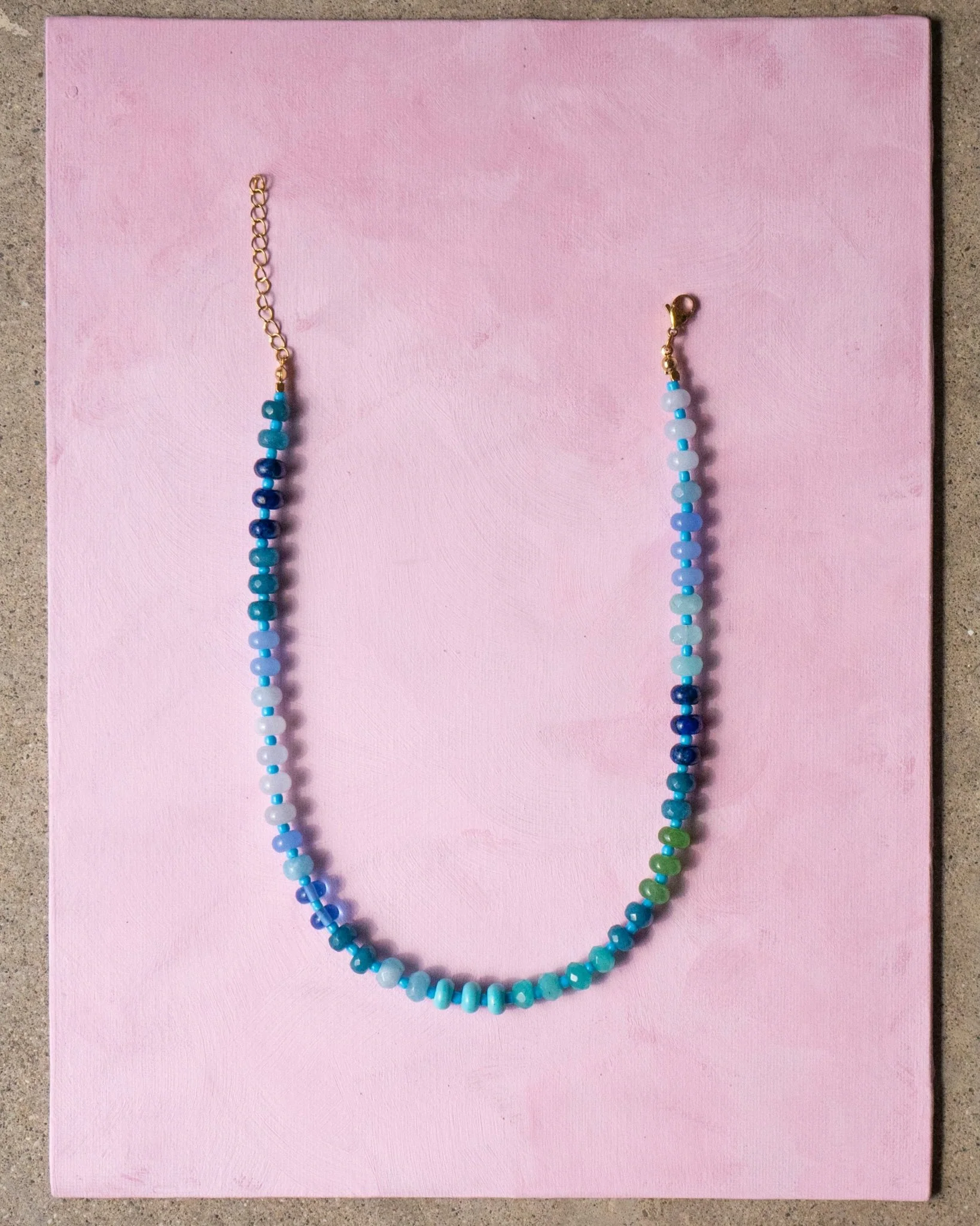 BLUEBERRY TWIST CANDY BEADED NECKLACE - Image 8