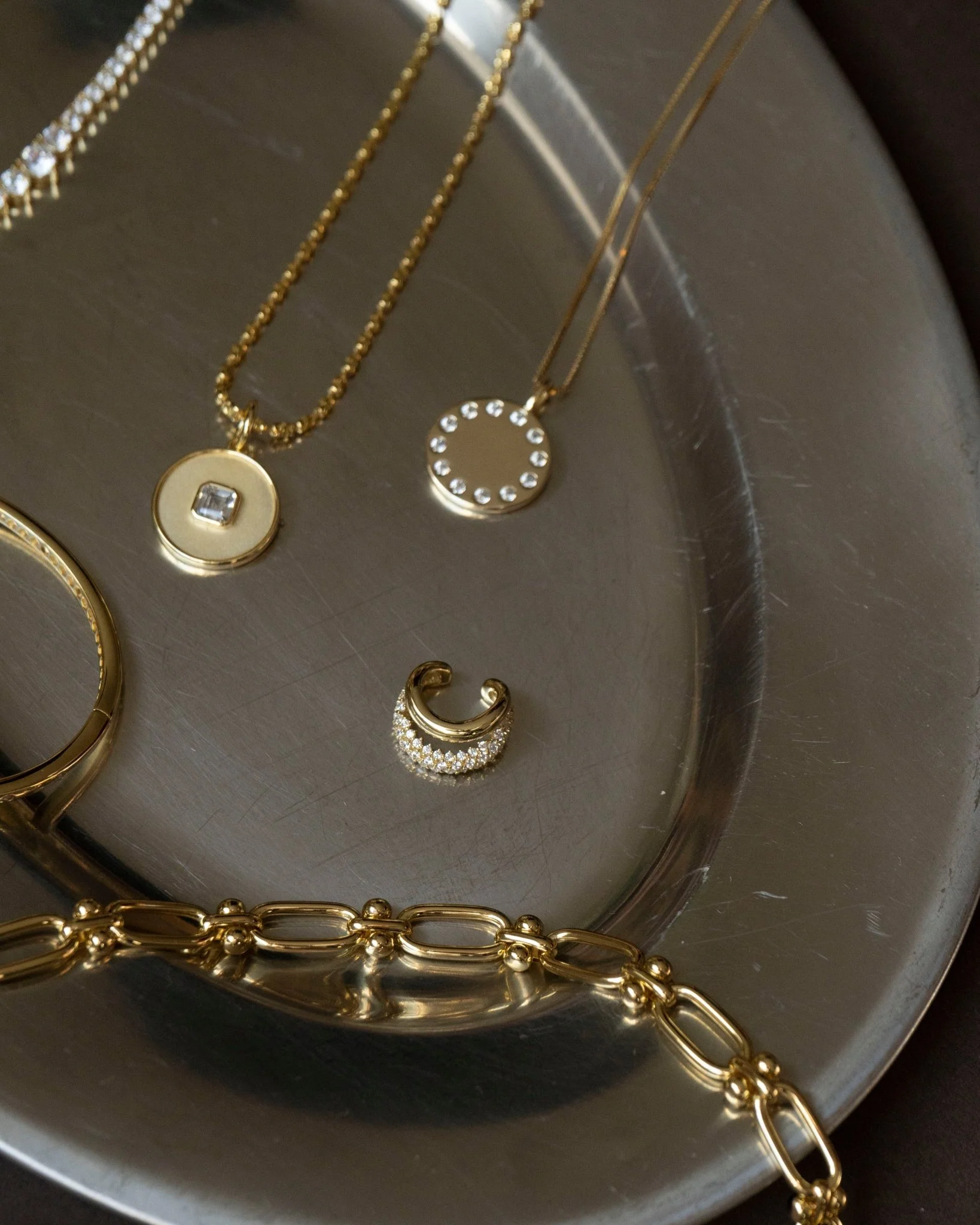 SIENNA BRUSHED STONE PENDANT NECKLACE - Image 5