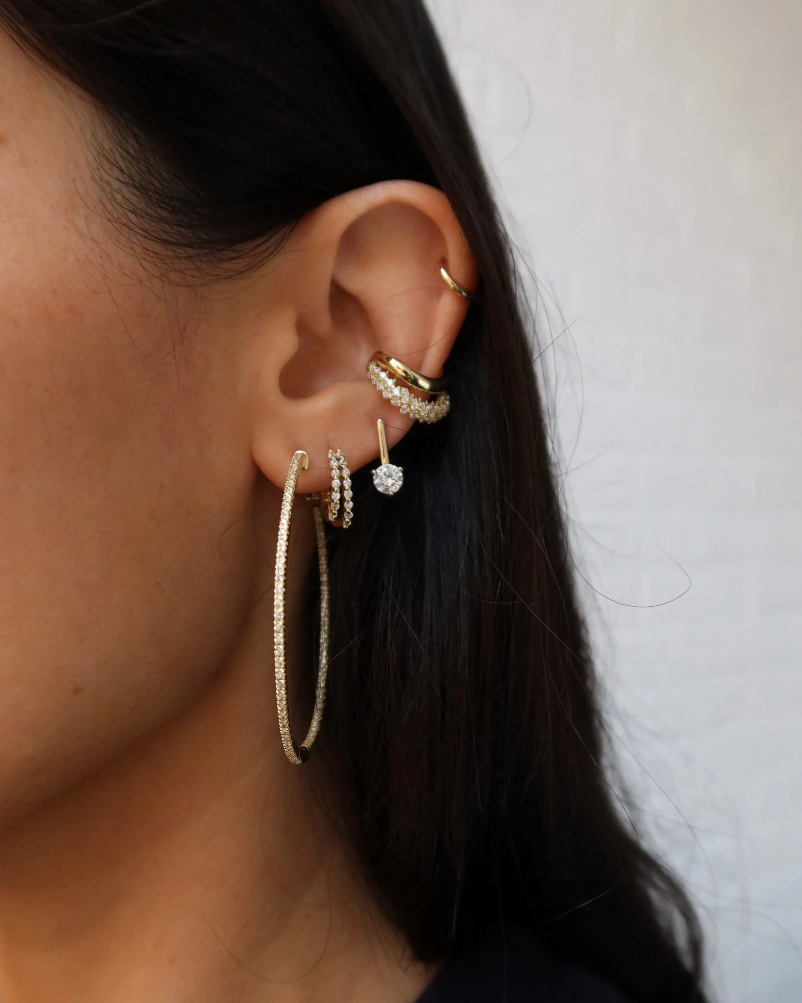CLEO 50MM SPARKLE HOOP - Image 6