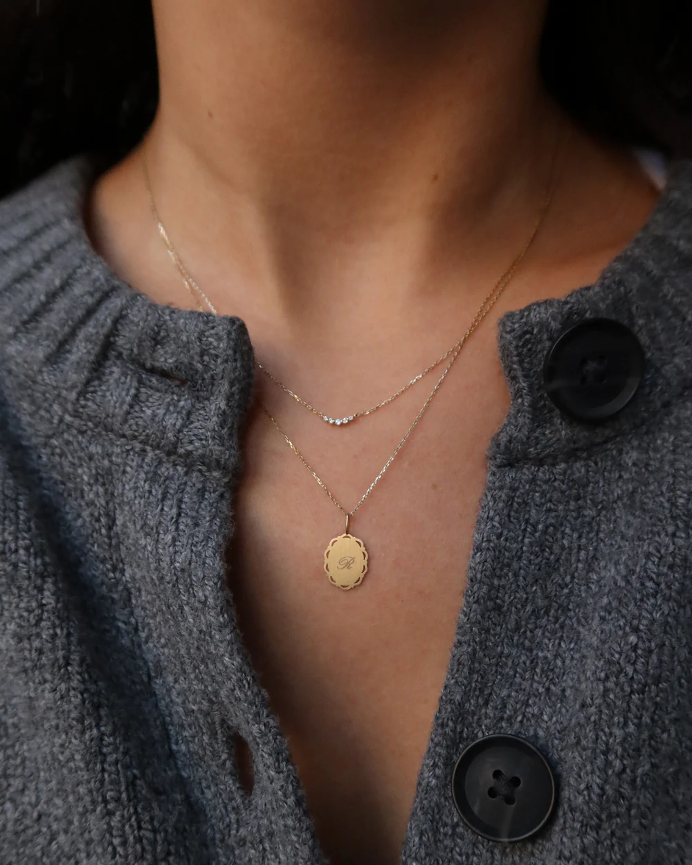 COVE MINI CURVED DIAMOND NECKLACE - Image 5