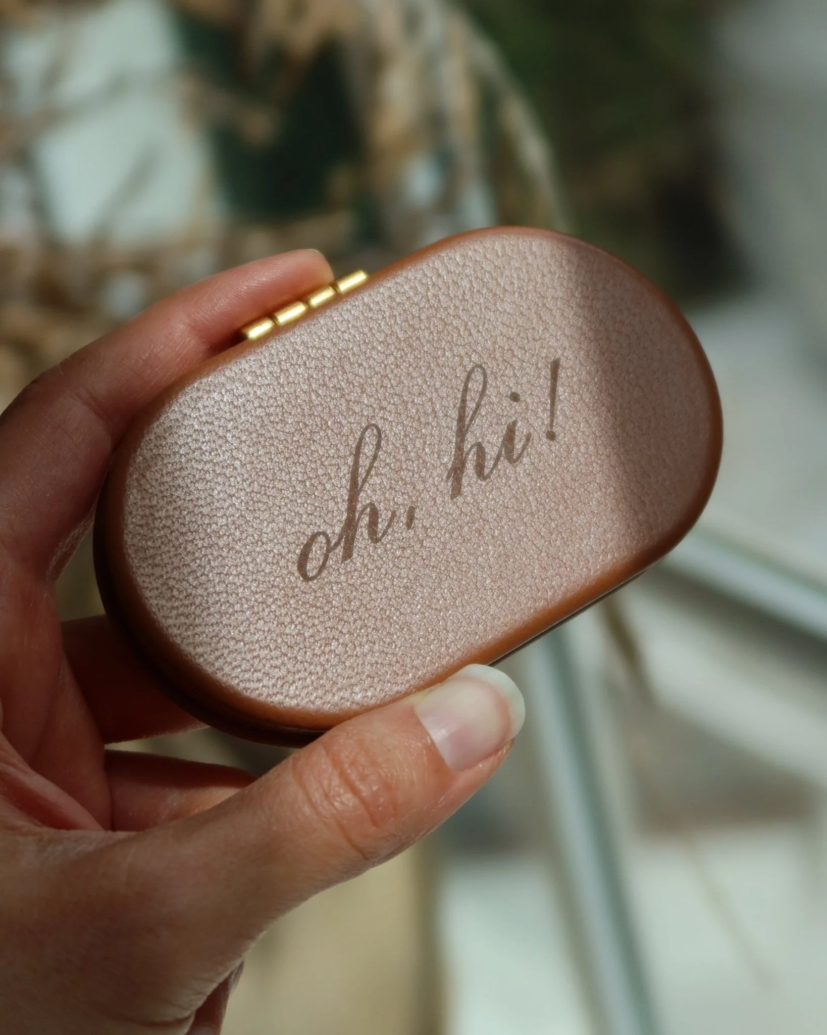 CUSTOMIZABLE LEATHER COMPACT MIRROR - Image 3