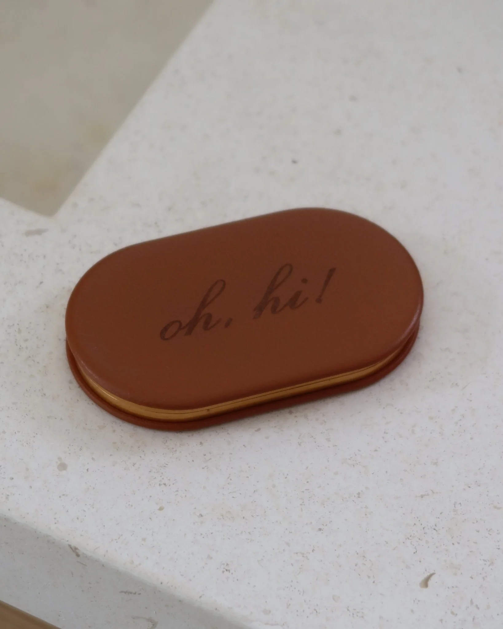 CUSTOMIZABLE LEATHER COMPACT MIRROR - Image 5