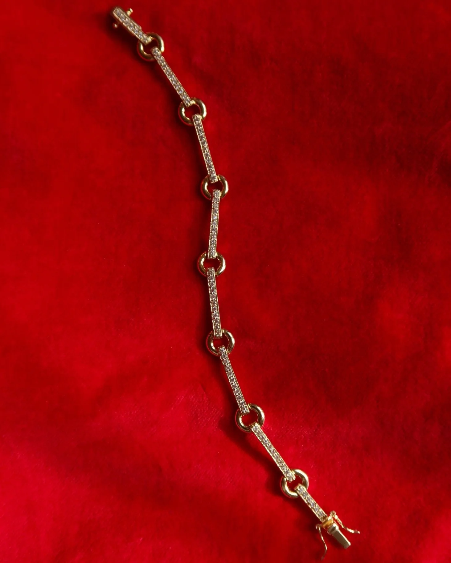 HALLE CIRCLE LINK TENNIS BRACELET