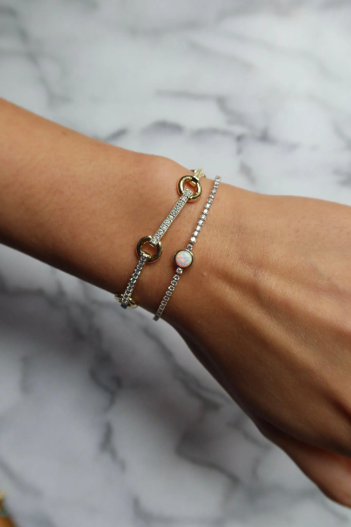 HOLLIS BEZEL OPAL TENNIS BRACELET - Image 4