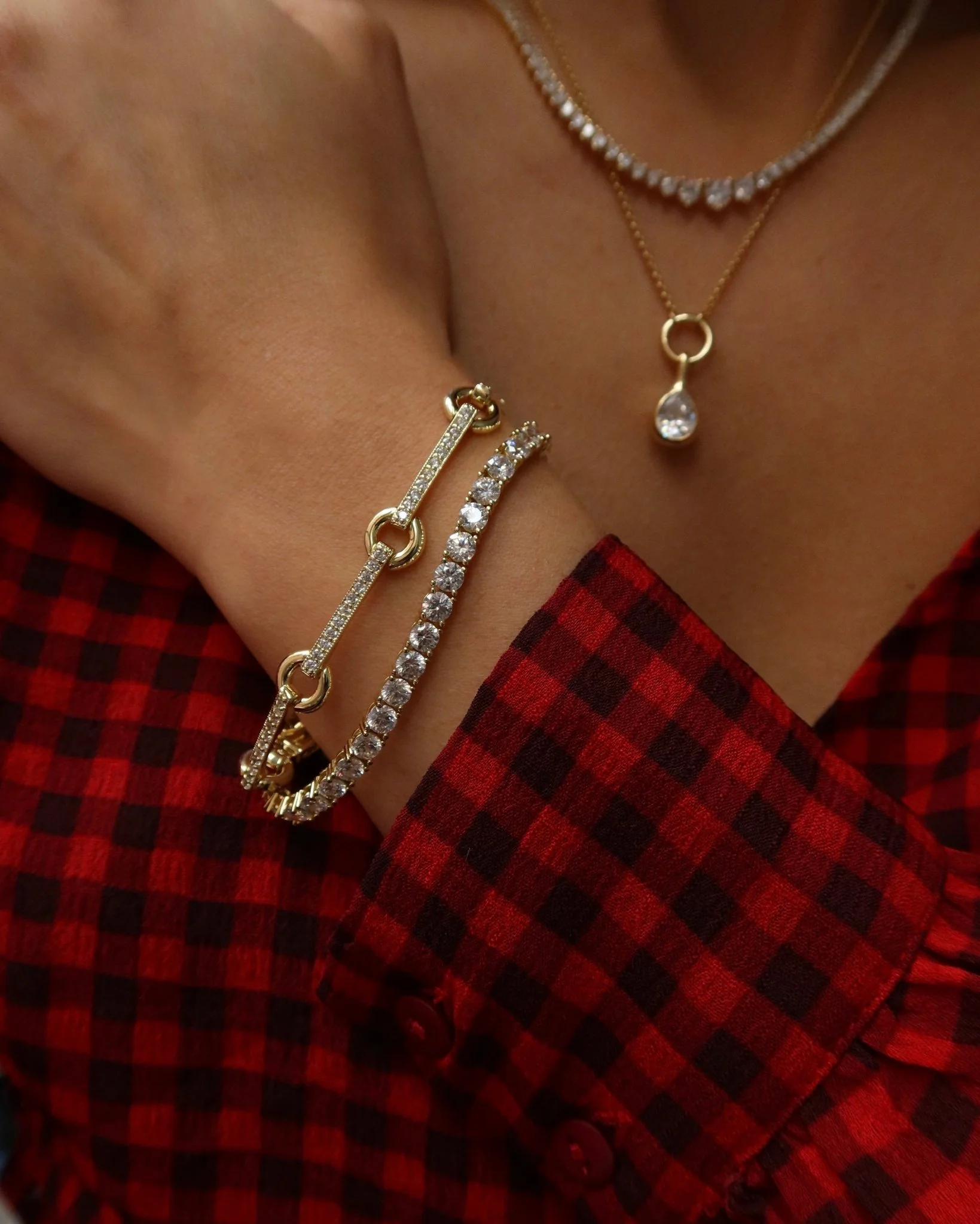 HALLE CIRCLE LINK TENNIS BRACELET - Image 5
