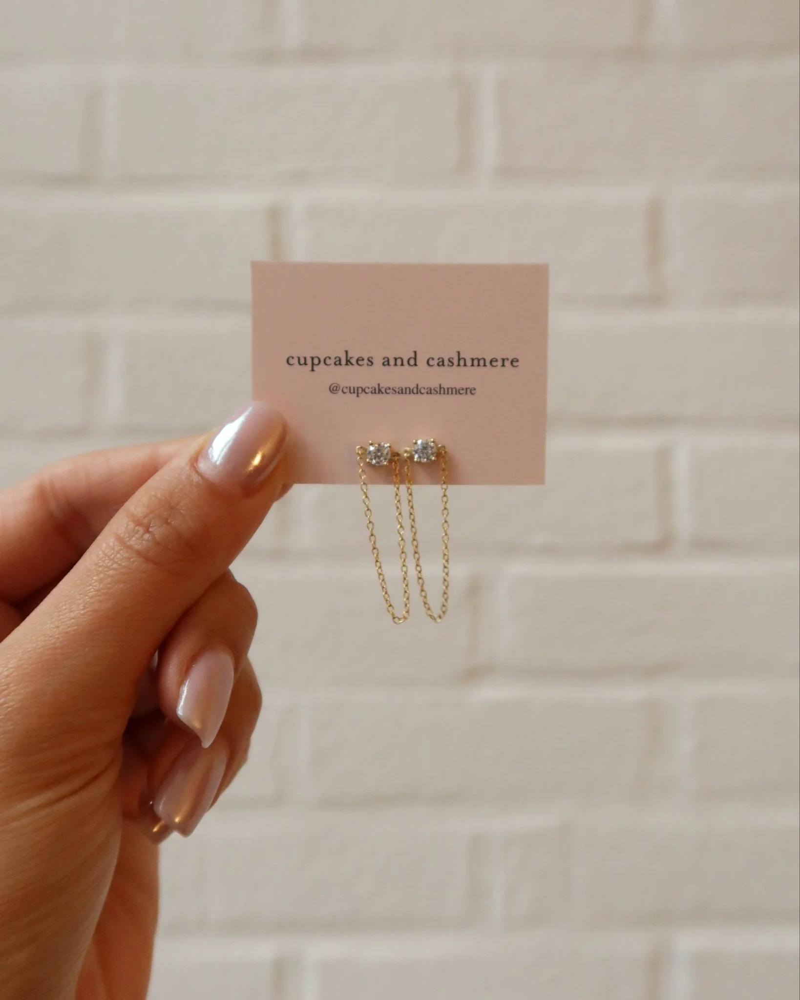 AUTUMN CZ CHAIN STUDS - Image 3