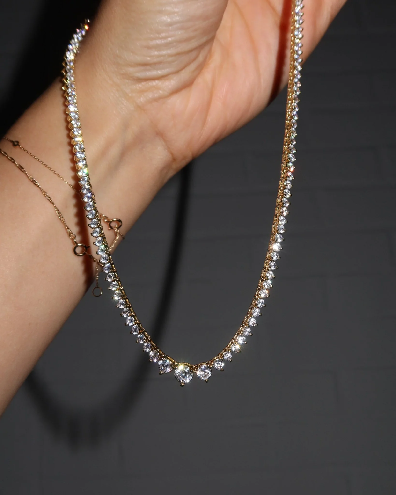 Daphne Bold Gradient Tennis Necklace - Image 7