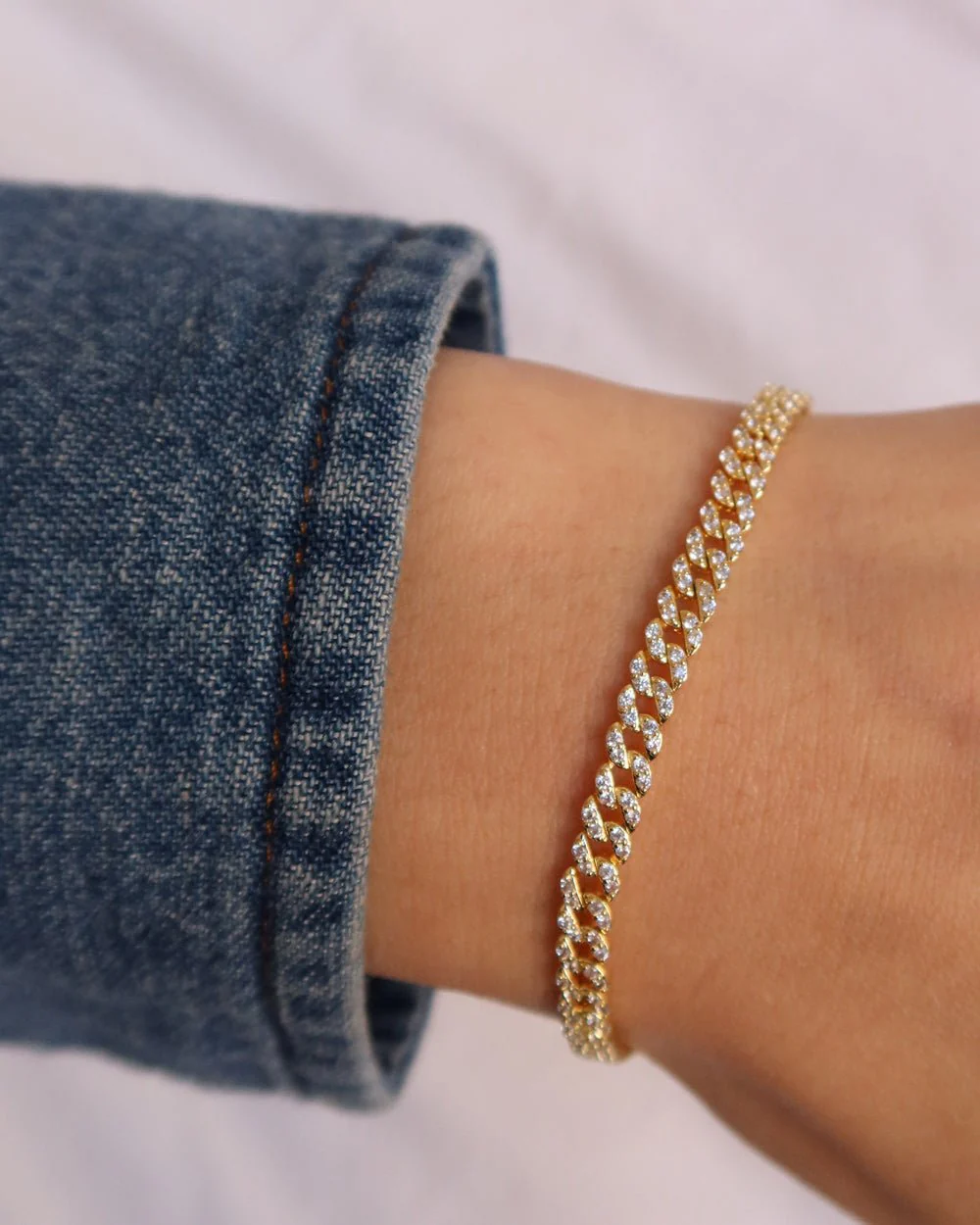 DEJA CZ CURB CHAIN BRACELET