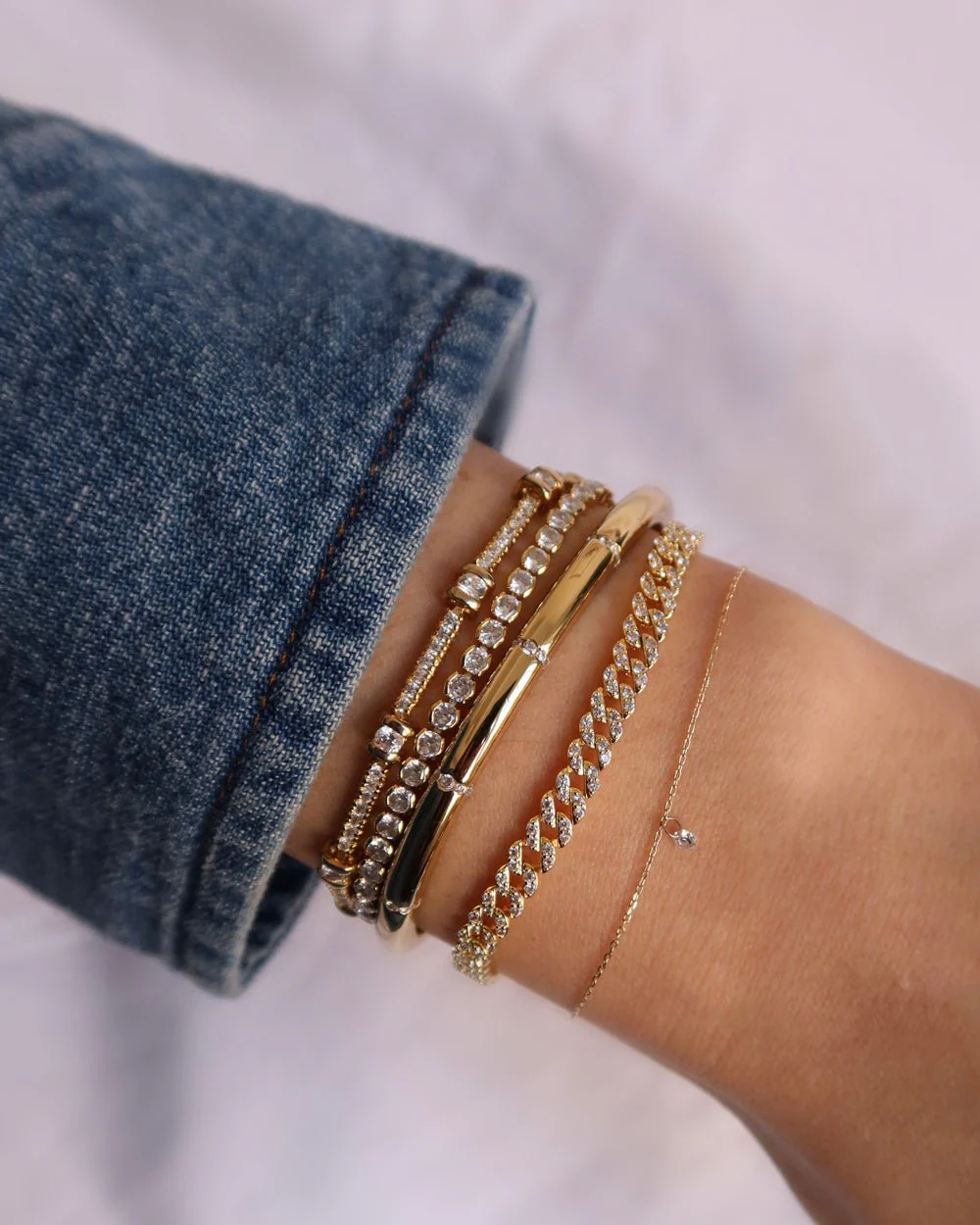 DEJA CZ CURB CHAIN BRACELET - Image 3