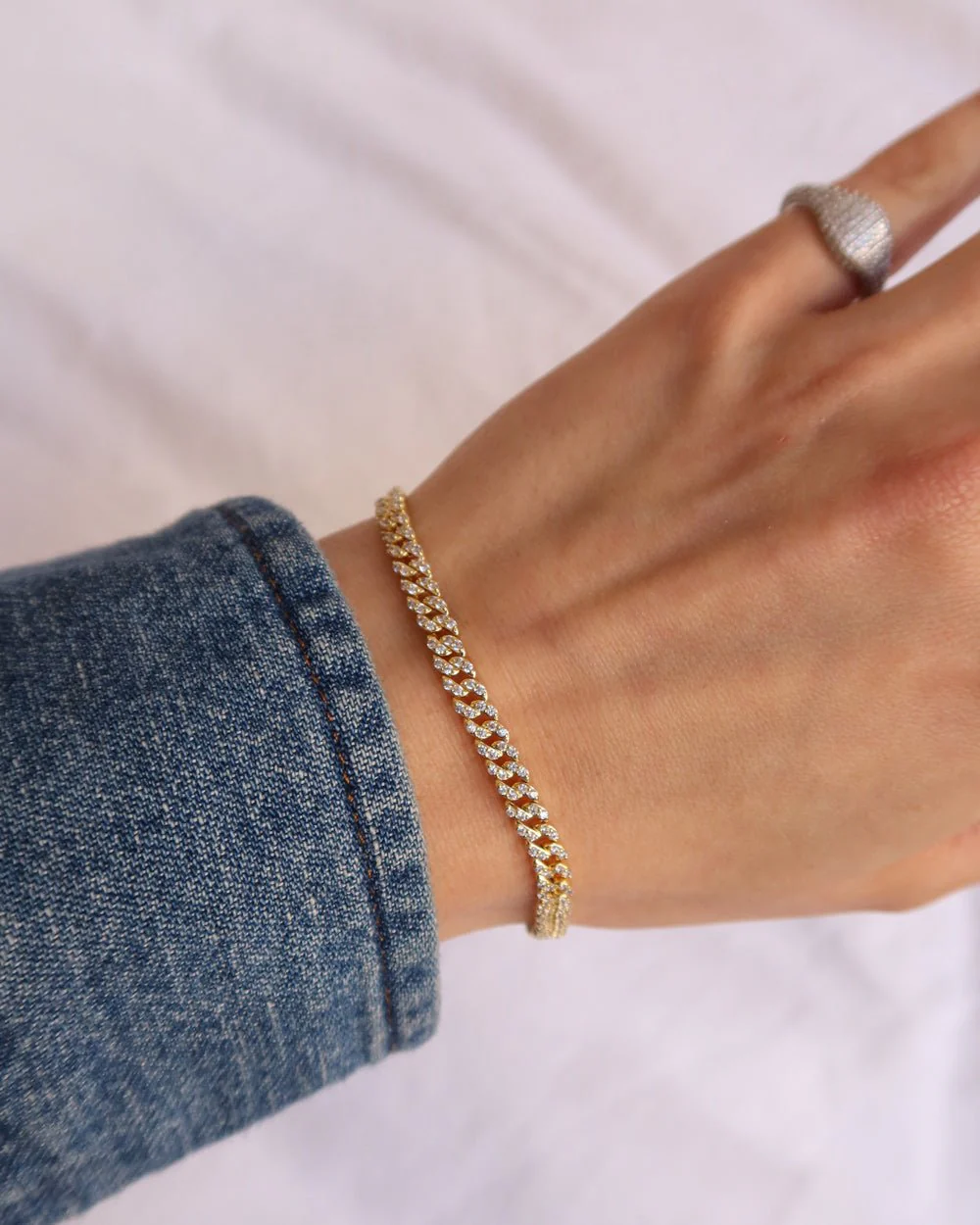 DEJA CZ CURB CHAIN BRACELET - Image 5