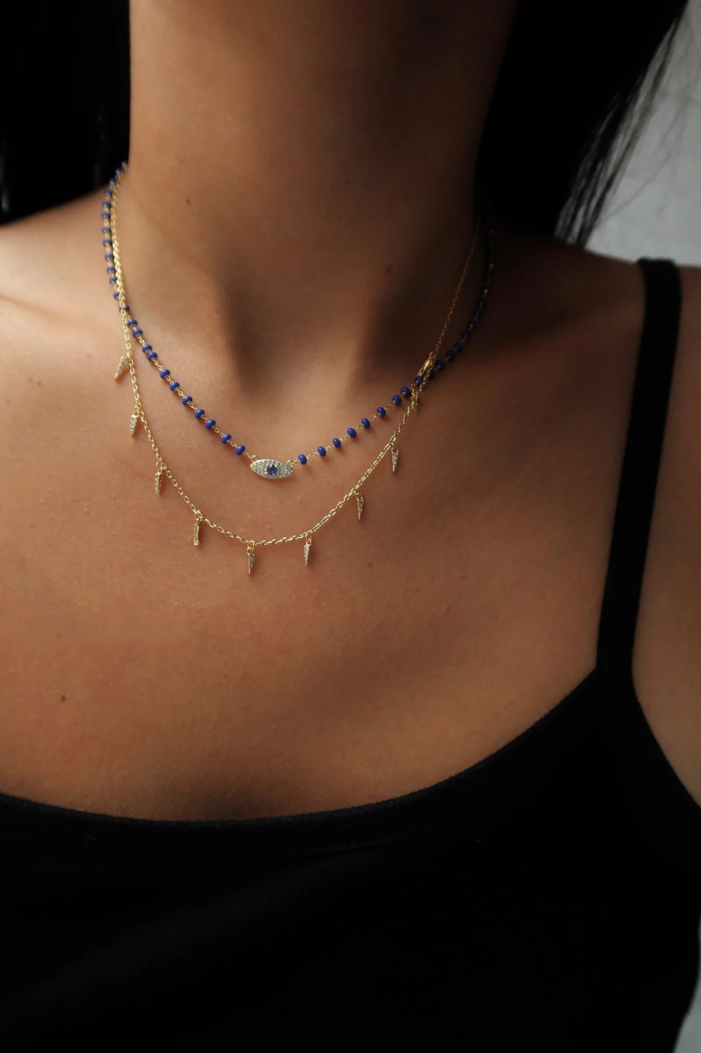 FRANKIE CZ SPIKE SHAKER NECKLACE - Image 3