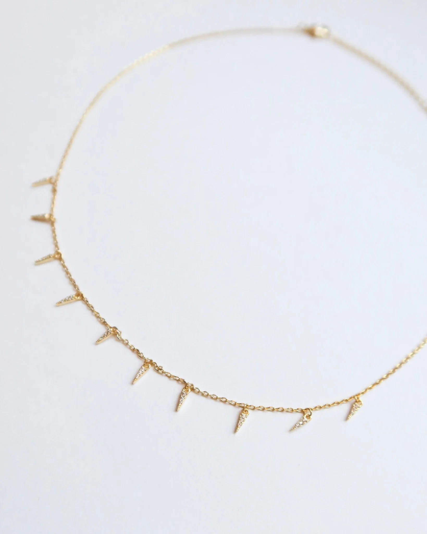 FRANKIE CZ SPIKE SHAKER NECKLACE - Image 6