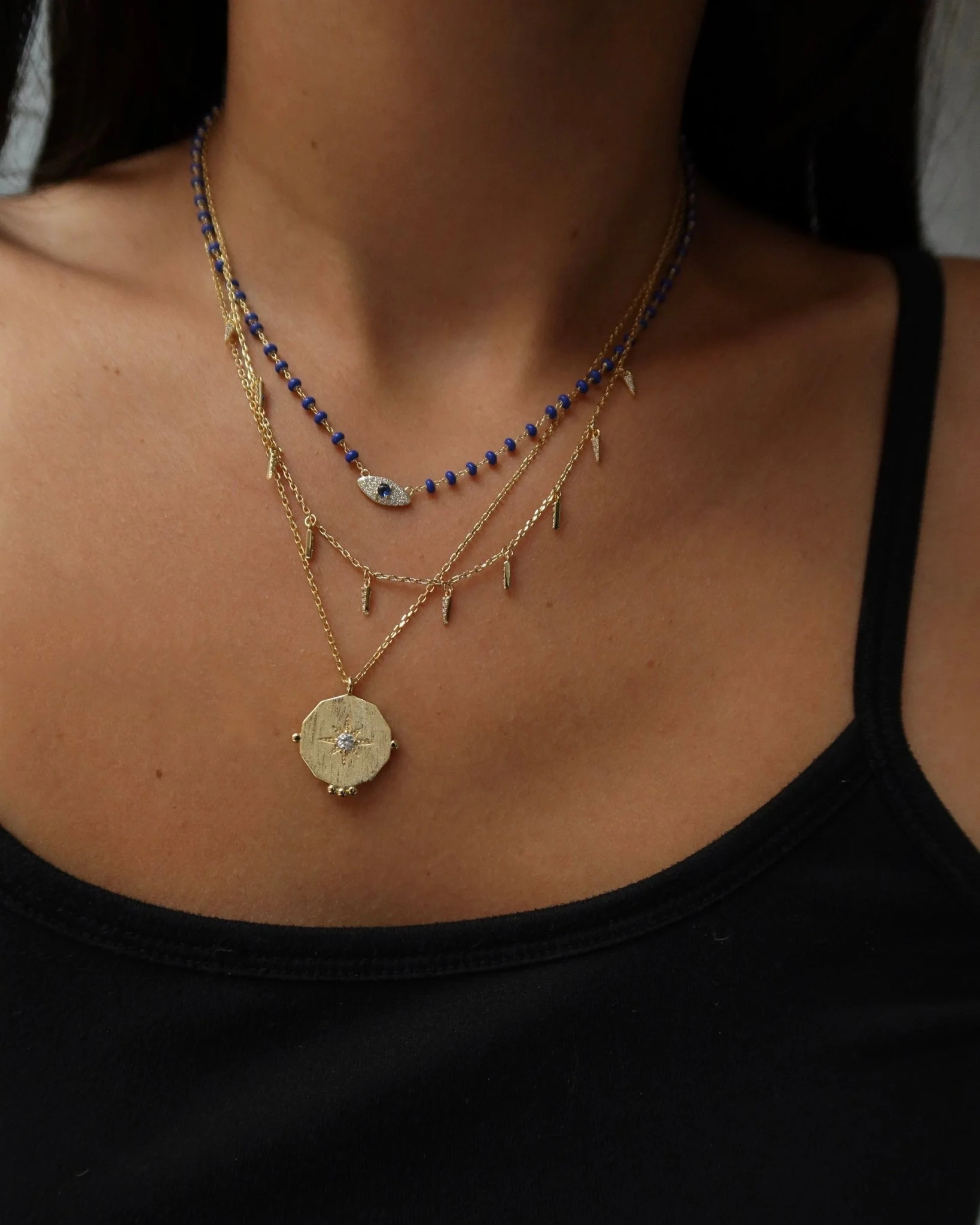 FRANKIE CZ SPIKE SHAKER NECKLACE - Image 7