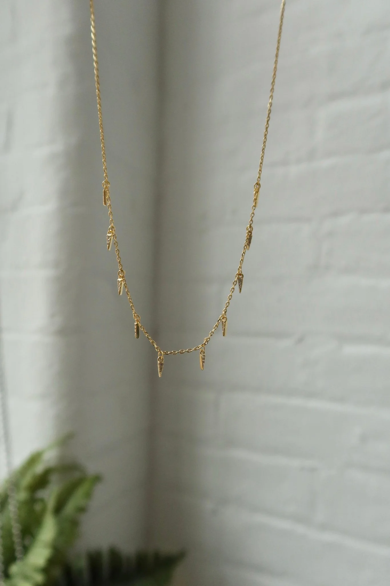 FRANKIE CZ SPIKE SHAKER NECKLACE - Image 8