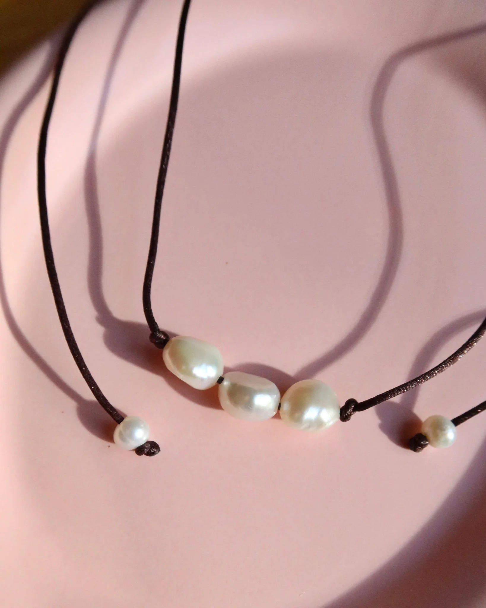 Tai Freshwater Pearl Trio on Silk Cord - Image 10