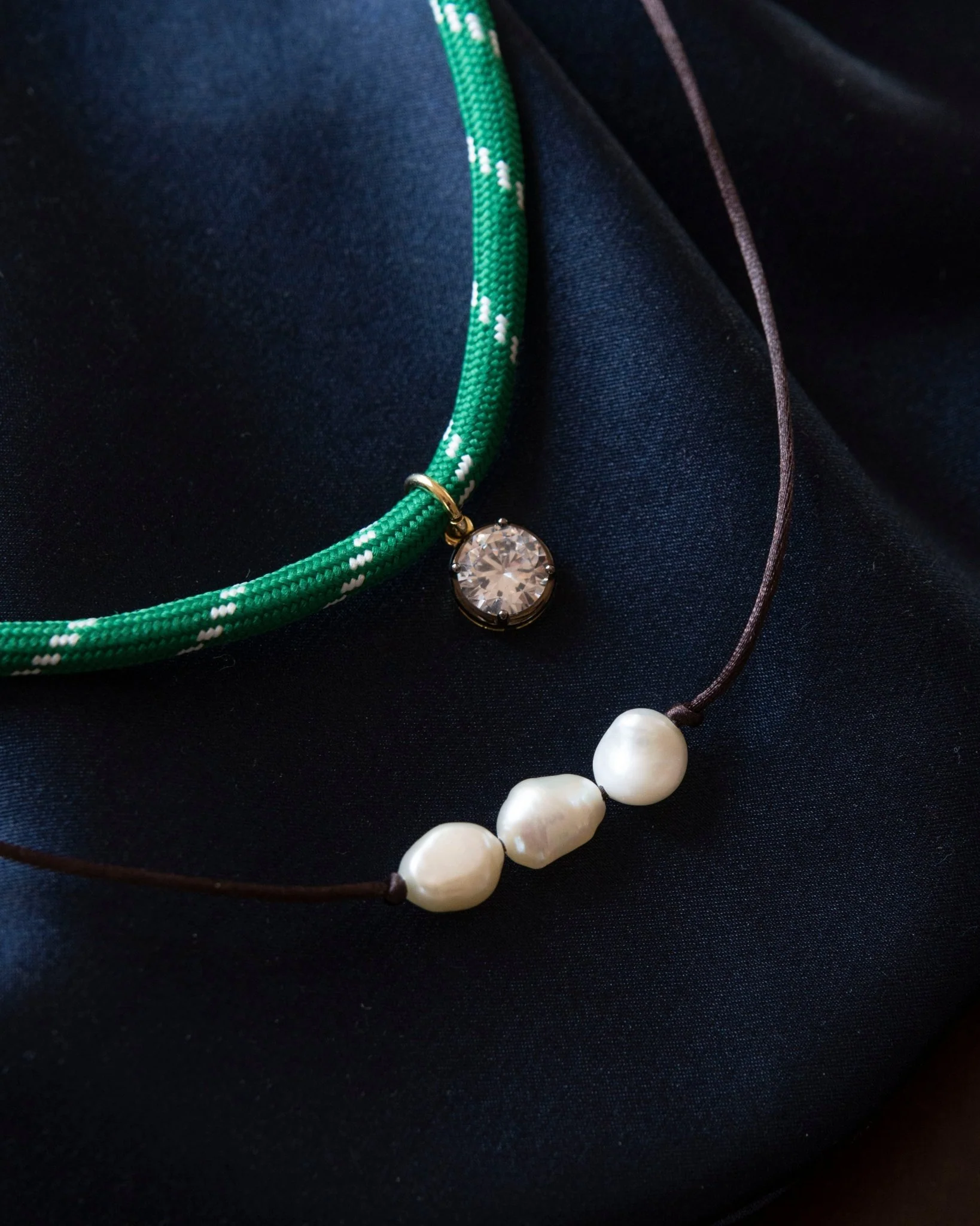 Tai Freshwater Pearl Trio on Silk Cord - Image 11