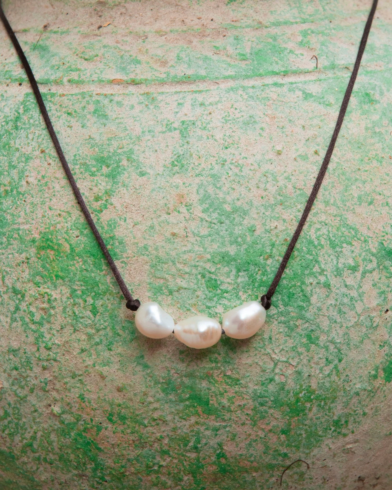 Tai Freshwater Pearl Trio on Silk Cord - Image 9