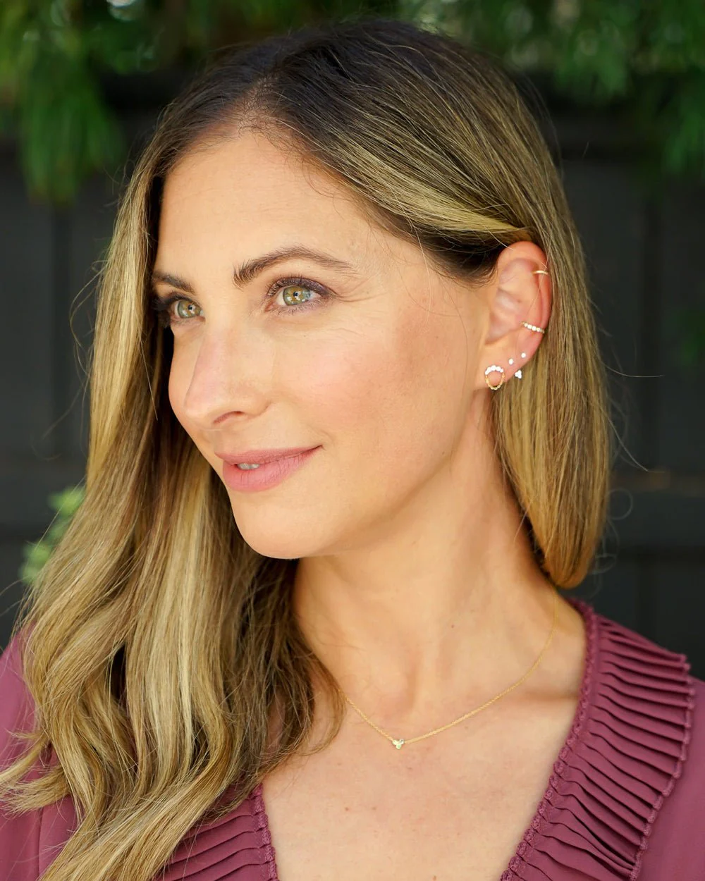 GWEN CURVE SPARKLE CHAIN DROP STUDS - Image 9
