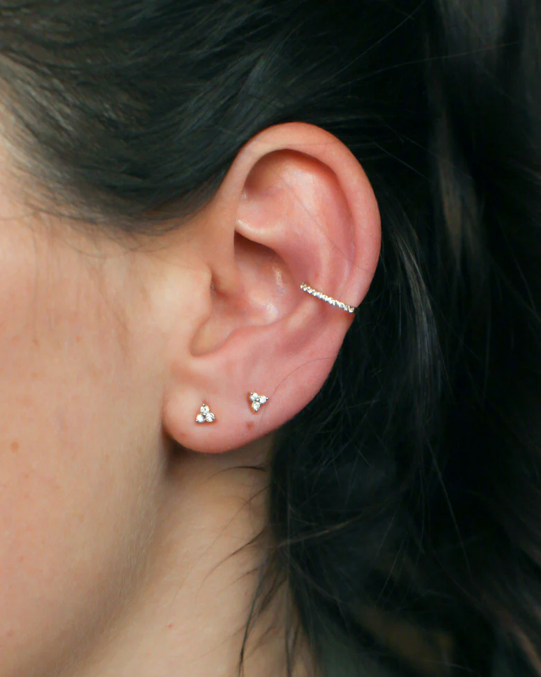 HAWTHORNE DIAMOND TRIO STUDS - Image 3