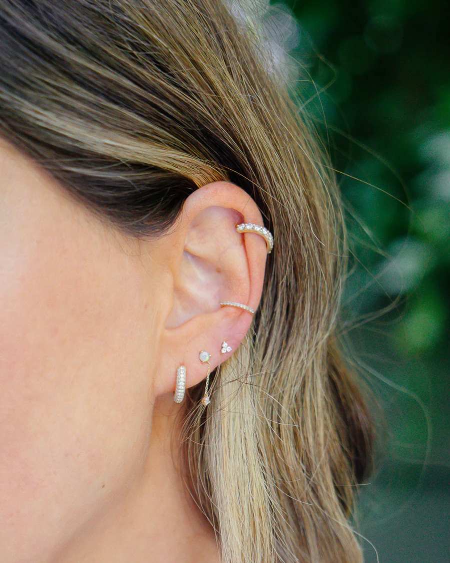 HAWTHORNE DIAMOND TRIO STUDS - Image 5