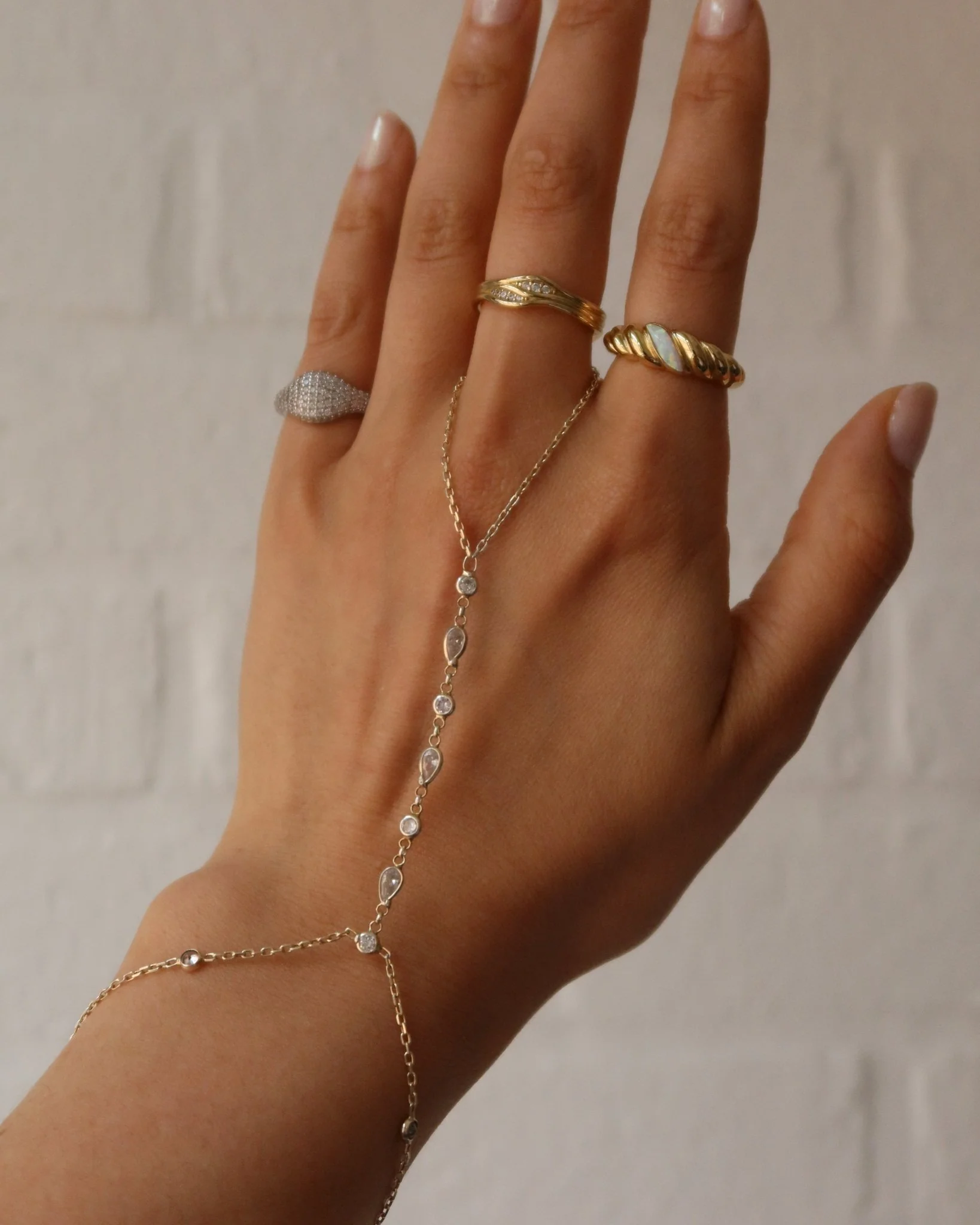JESSE OPAL INSET CROISSANT RING - Image 7