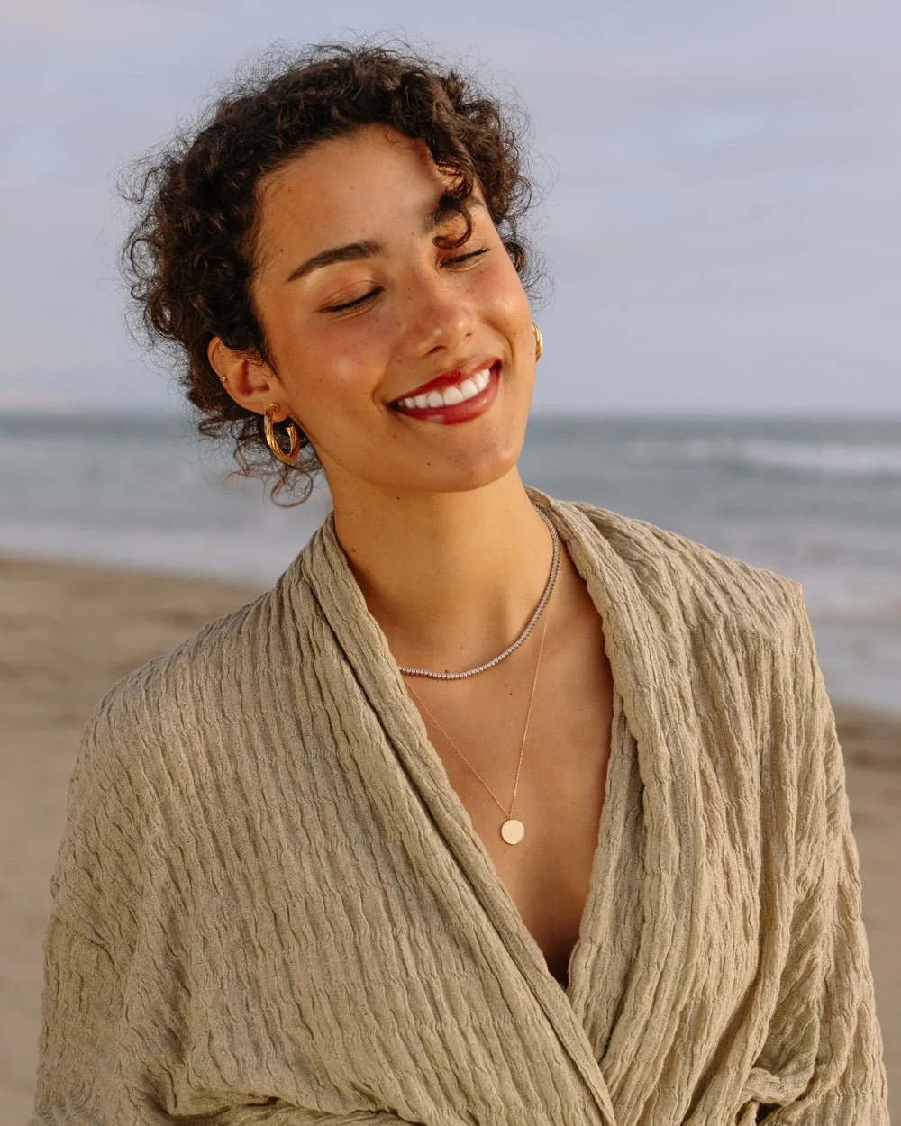 SICILY DIAMOND DISC NECKLACE - Image 7