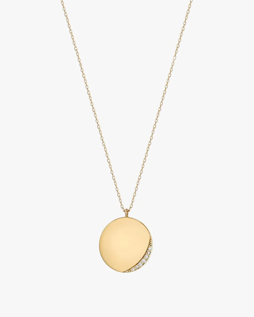SICILY DIAMOND DISC NECKLACE - Image 8