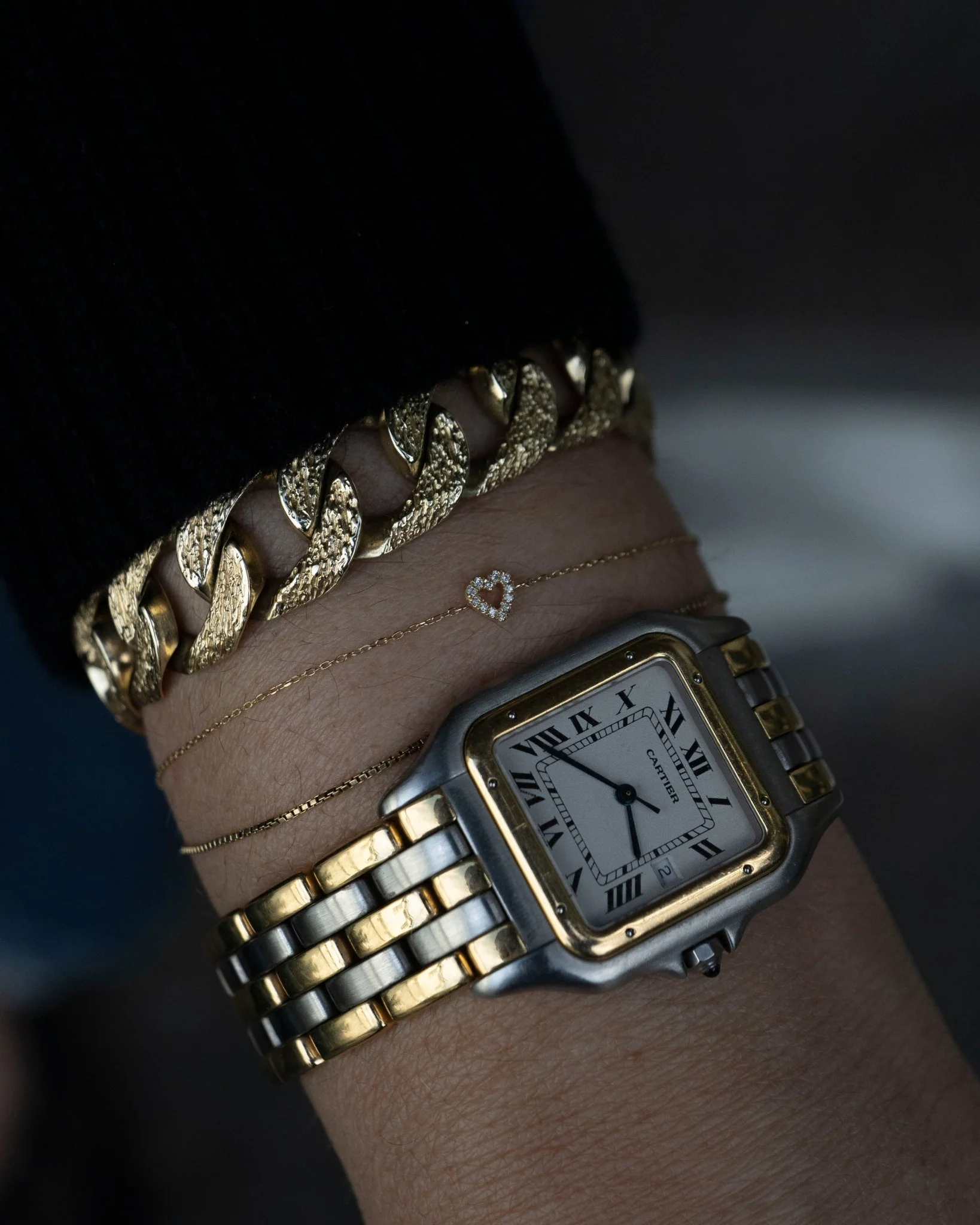 NOTTING HILL PAVÉ DIAMOND OPEN HEART BRACELET
