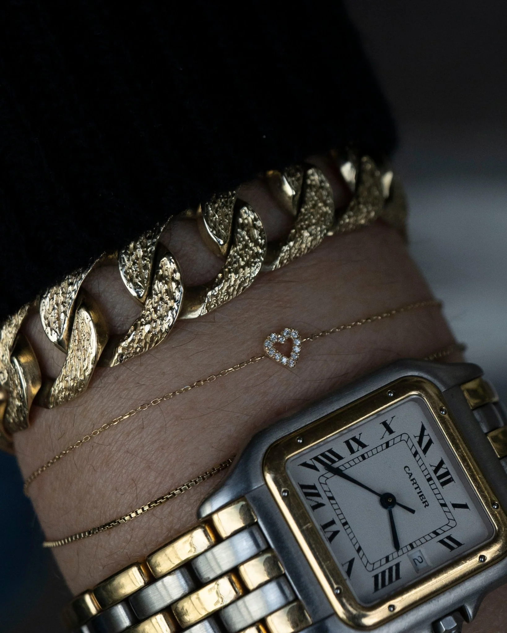 NOTTING HILL PAVÉ DIAMOND OPEN HEART BRACELET - Image 4