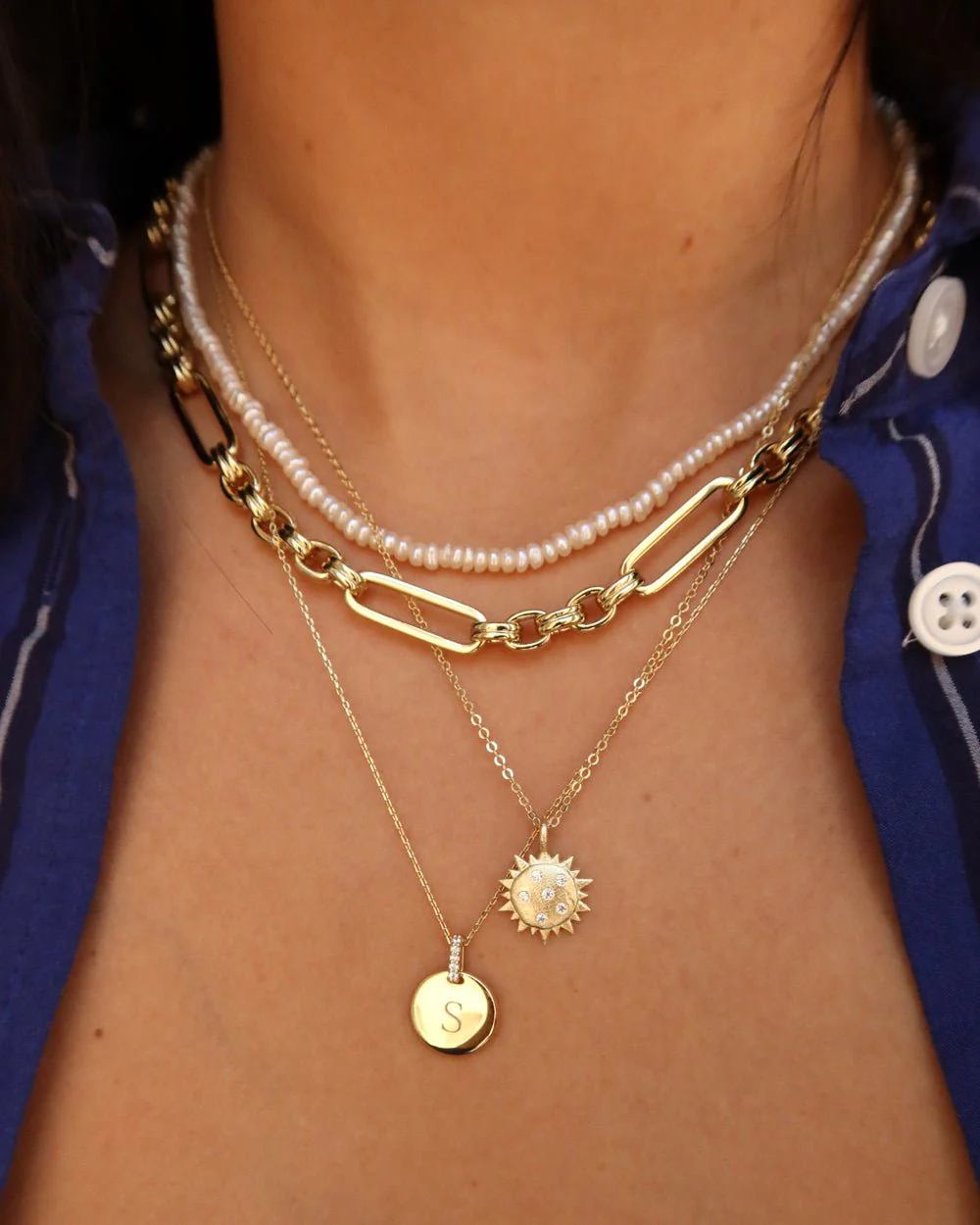 LAURA LINKED LAYERING NECKLACE - Image 7