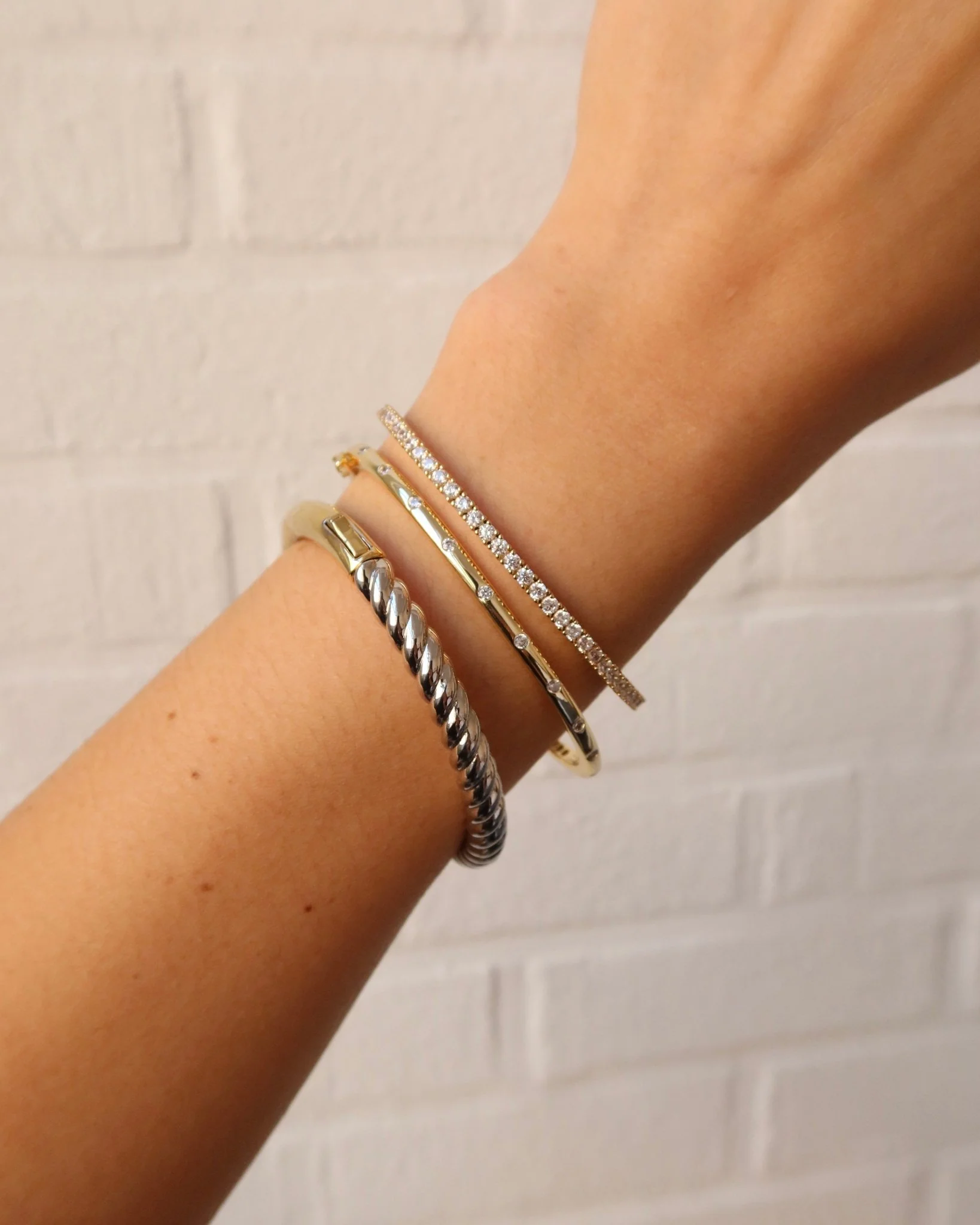 LEANDRA CZ TENNIS BANGLE - Image 5