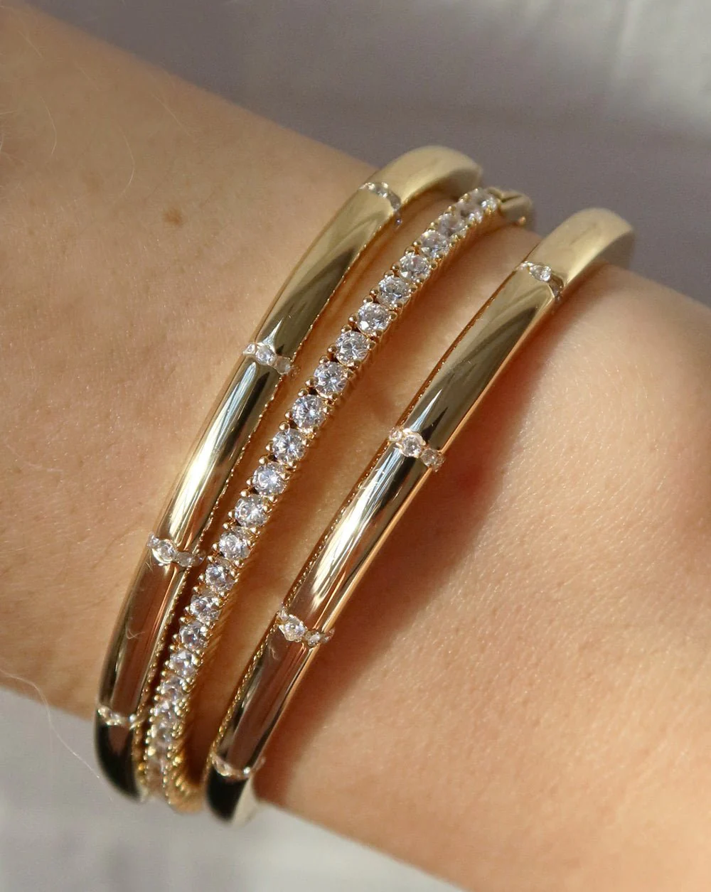 LEANDRA CZ TENNIS BANGLE - Image 6