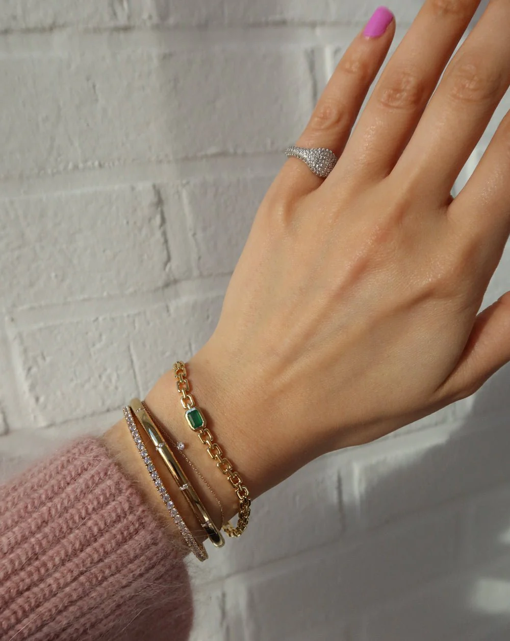 LEANDRA CZ TENNIS BANGLE - Image 7