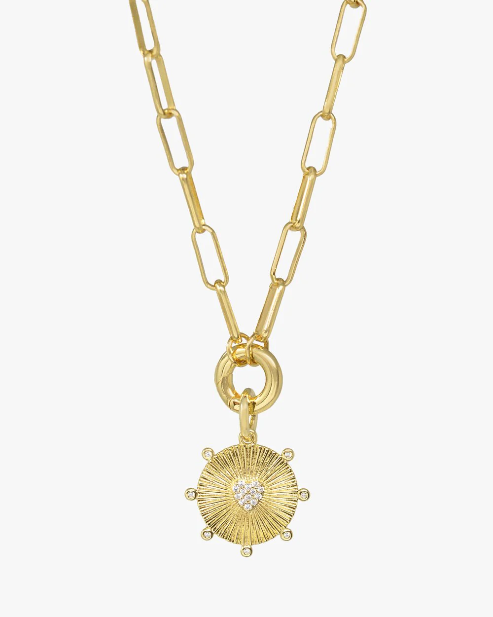ALEXANDRA LONG PAPERCLIP CHAIN WITH PENDANT - Image 5
