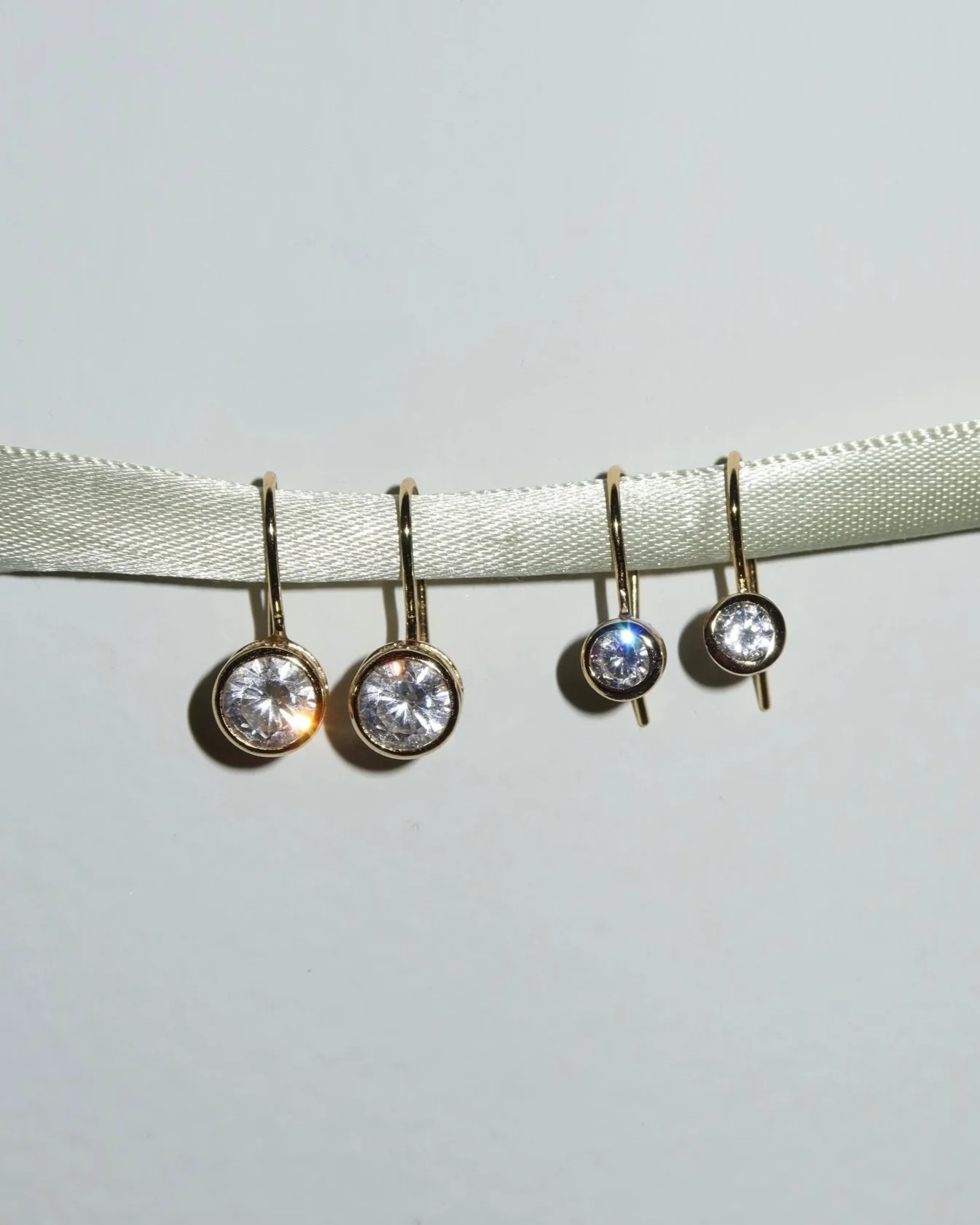 MAURA BEZEL SPARKLE DROP EARRINGS