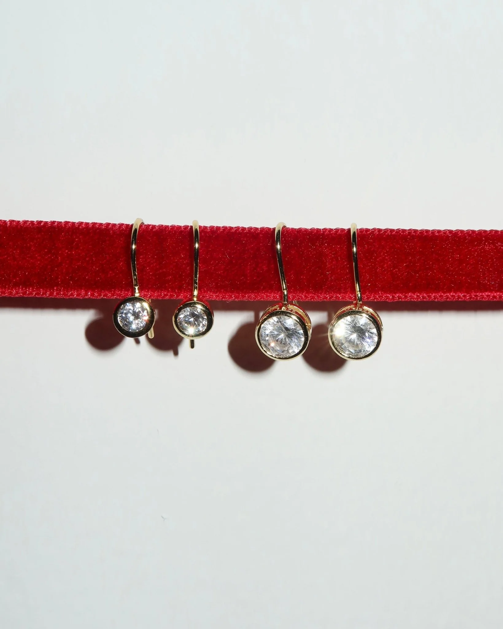 MAURA BEZEL SPARKLE DROP EARRINGS - Image 8