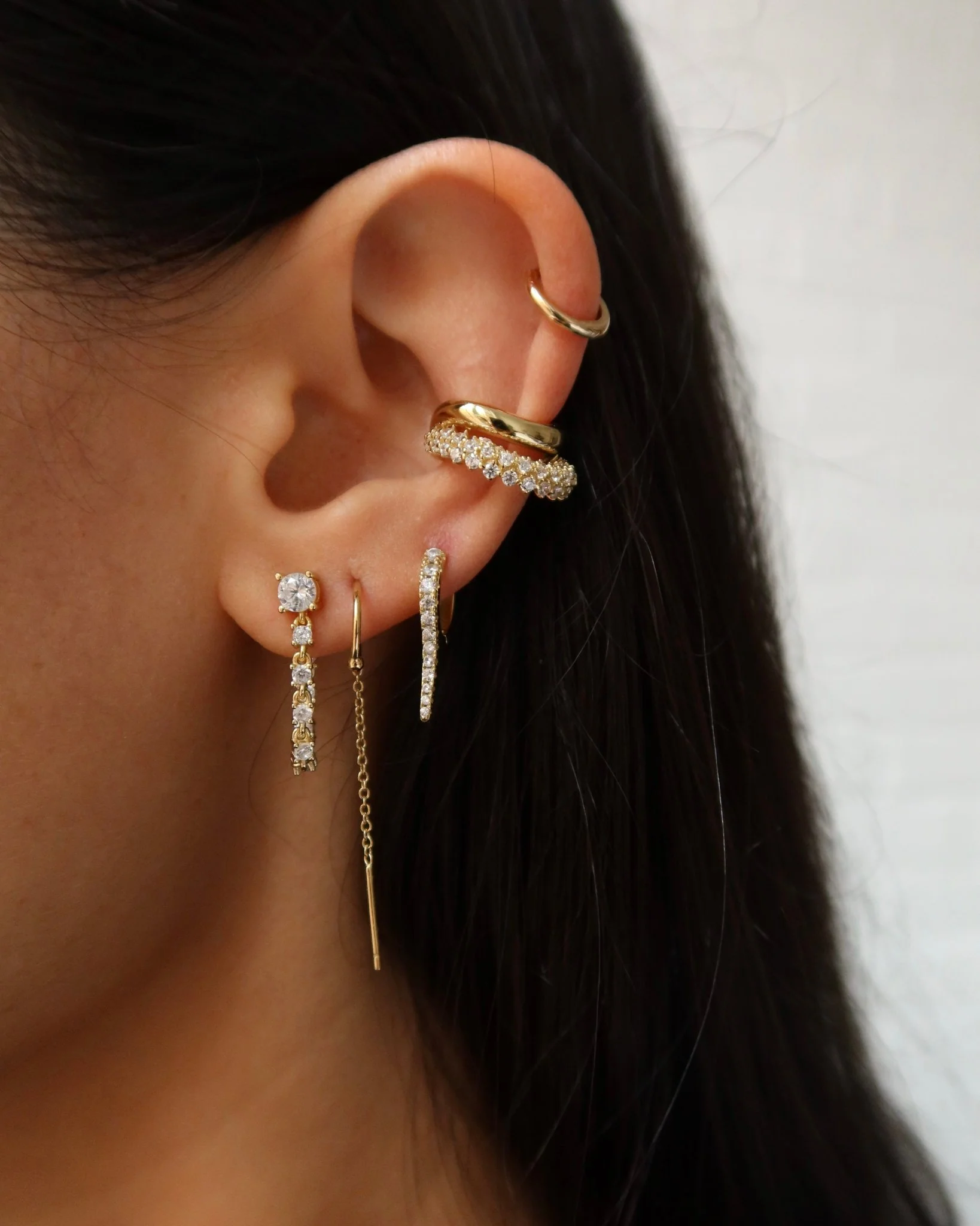 BRIE MAX CZ DOUBLE EAR CUFF - Image 5